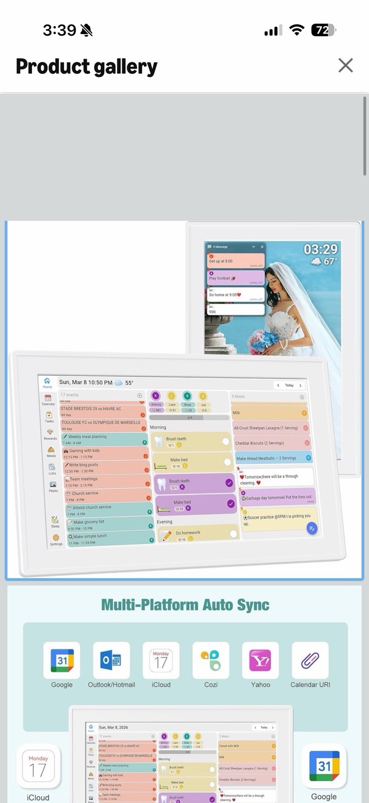 Brand New Smart Digital Family Calendar with 10.1 Inch Touch Screen