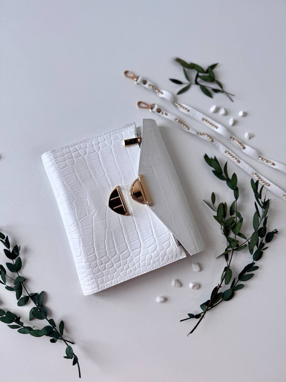 Leather notebook- bag cover A5. Planner-bag with long strap.