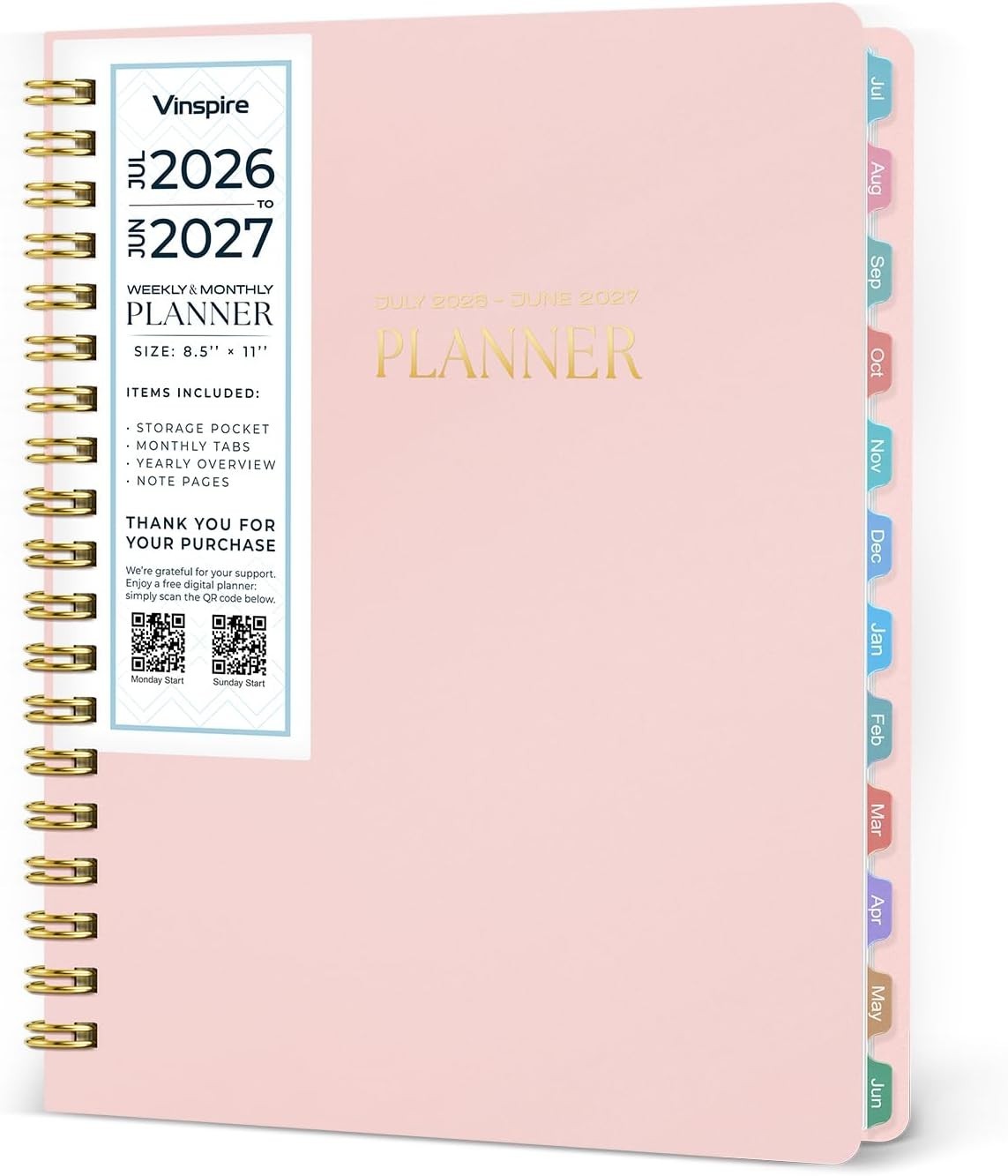 2026 Planner Yearly Monthly & Weekly Planner 2026-2027 Teachers & Students