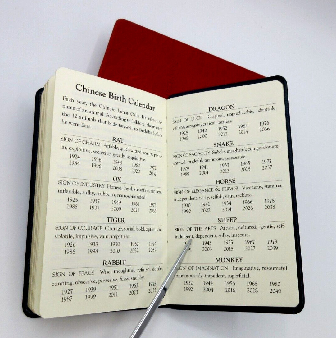 Birthdays Datebook Leather Journal 3×5″ Graphic Image Softcover Dark RED