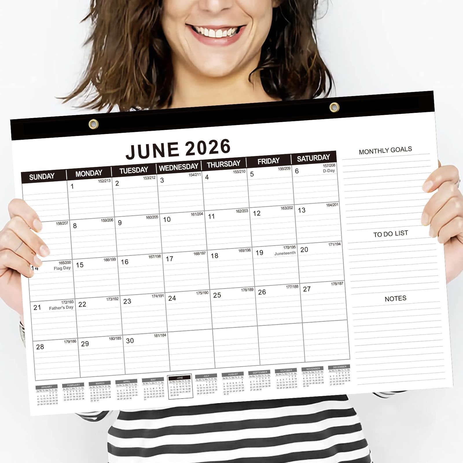 GuassLee Desk Calendar 2025, 2 Packs, 19 Months 17″ × 11.5″ 2 pack