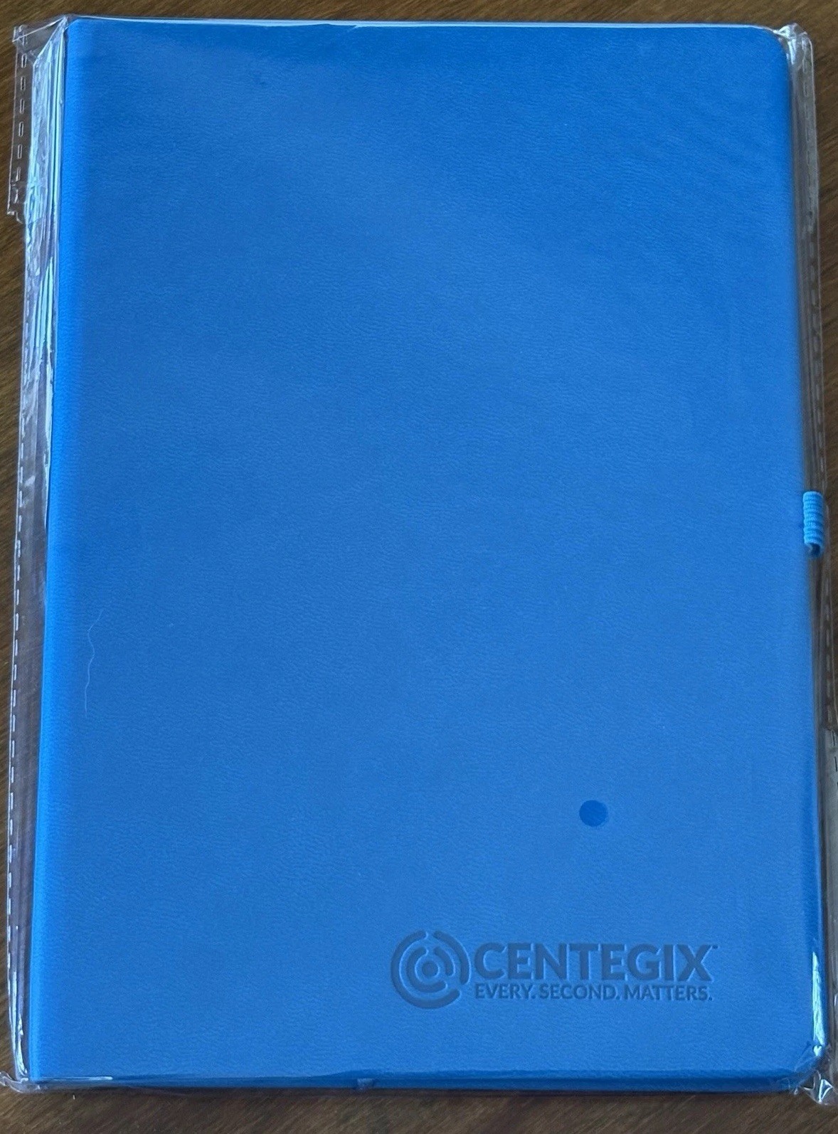 50 Page Wide Rule Lined Blue Notebook with Pen Loop and Page Marker