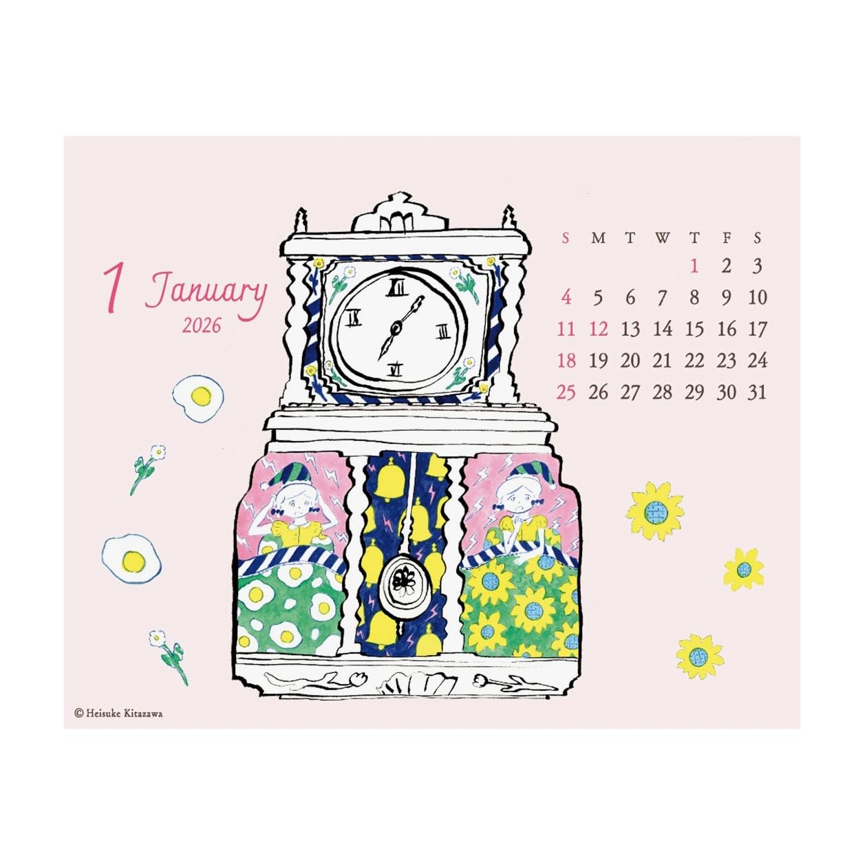 Art Print Japan 2026 Calendar Schedule Desk/Heisuke Kitazawa