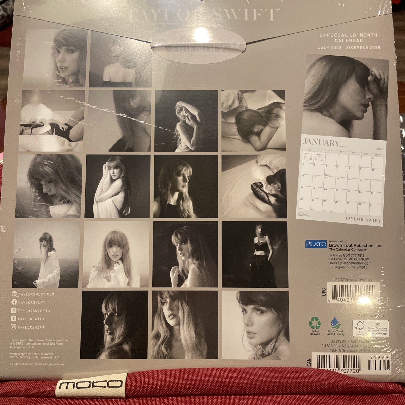 Taylor Swift | 2026 12×24″ 18 Months Square Wall Calendar | Jul ’25-Dec ’26