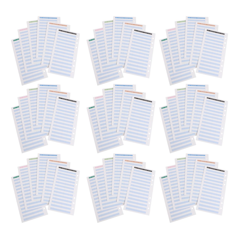 Multi Color Budgeting Binder Refills A6 Planner Inserts for Expense Tracking