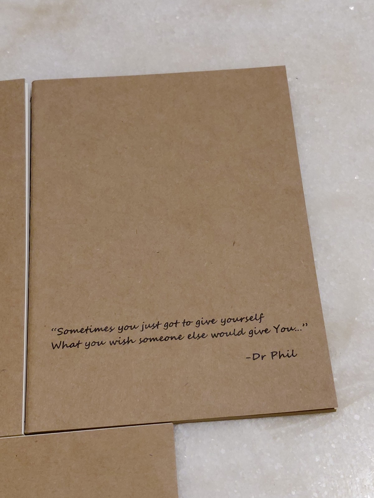 3 Pack Kraft Journals Motivational Quote Blank Writing Notebooks