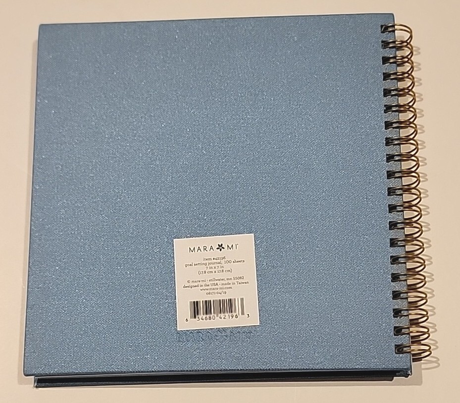 Mind-Matter Goal Achievements-Action-Oriented Journal by Mara Mi Blue Glitter HB