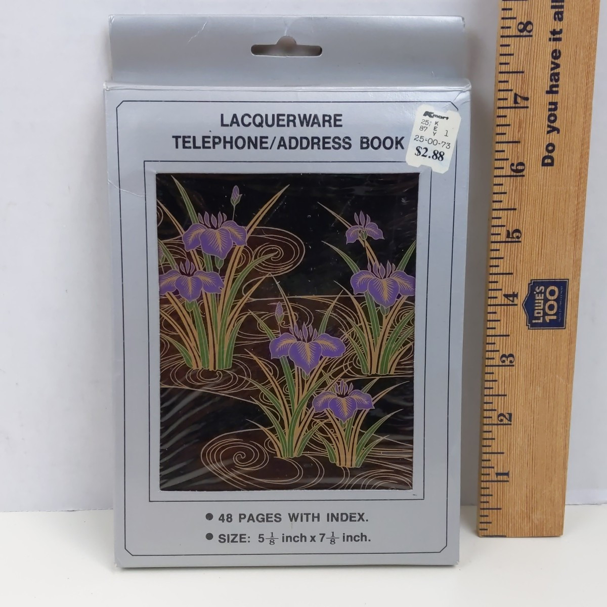 Vintage Lacquerware Telephone Address Book Floral Design 48 Pages New Sealed