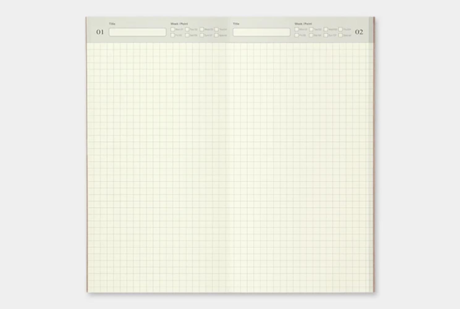 Midori Traveler’s Notebook Refill (006) Large Sticker by L, Yellow,brown