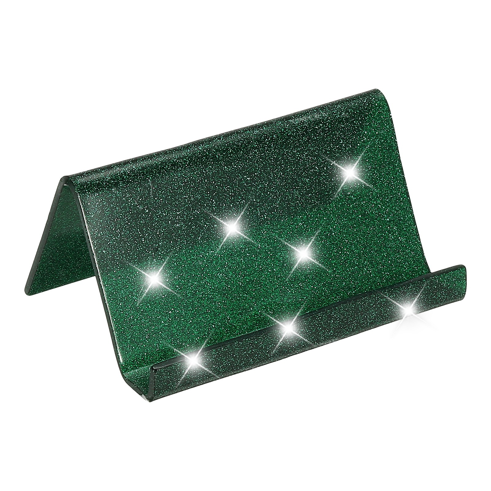 Business Card Holder for Desk, Acrylic Card Holders Shine, Green