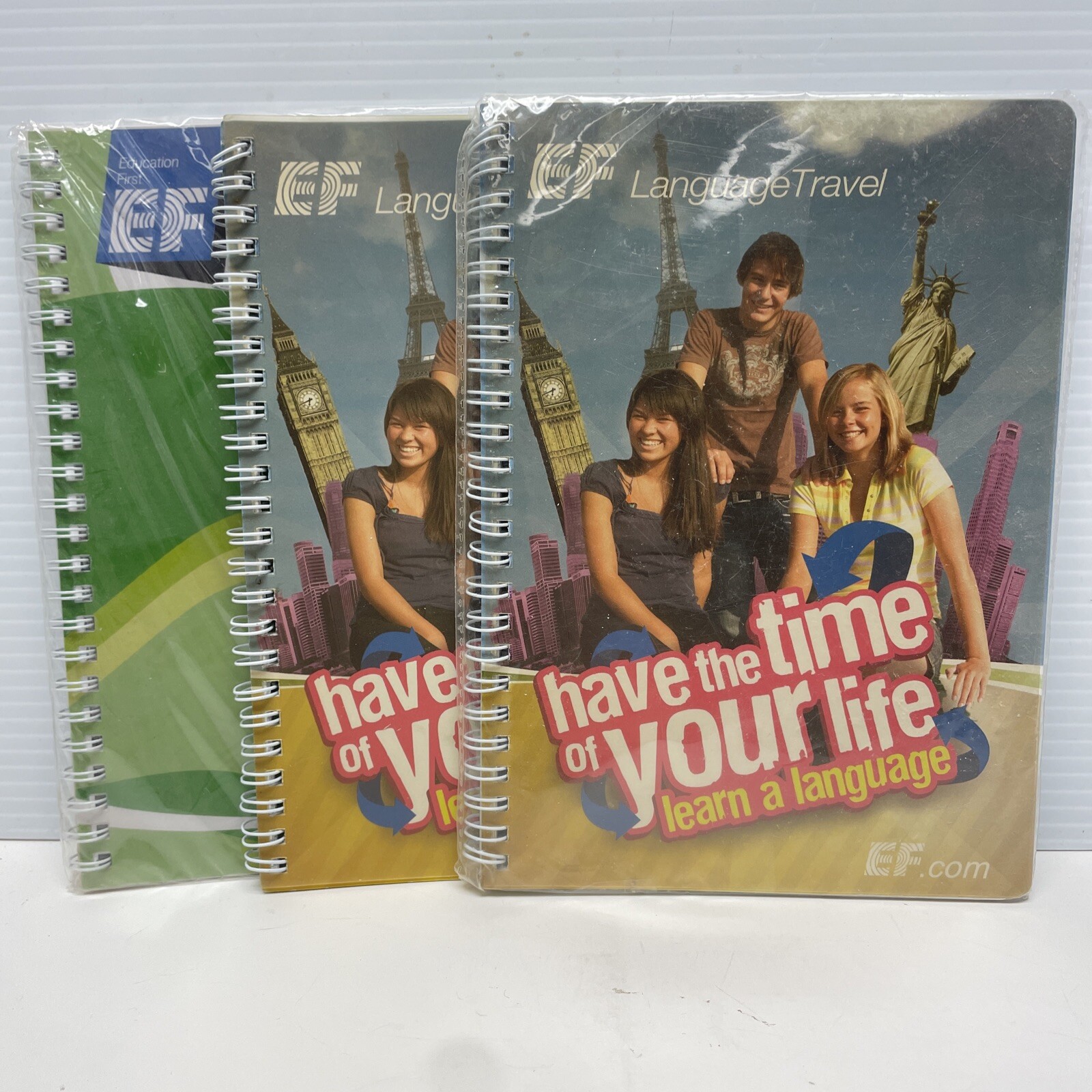 Lot 3 EF Language Travel College Ruled Spiral Notebooks NEW