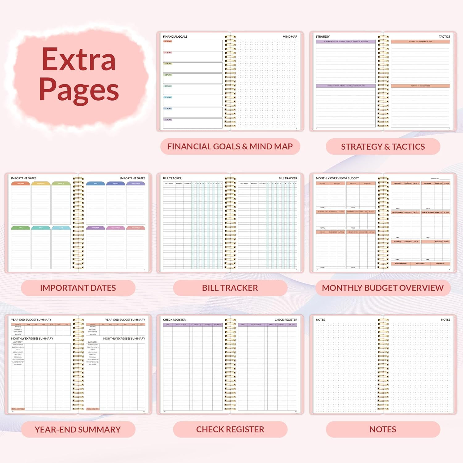 Budget Planner – Monthly Budget Book with Expense Tracker Notebook, Undated 1…