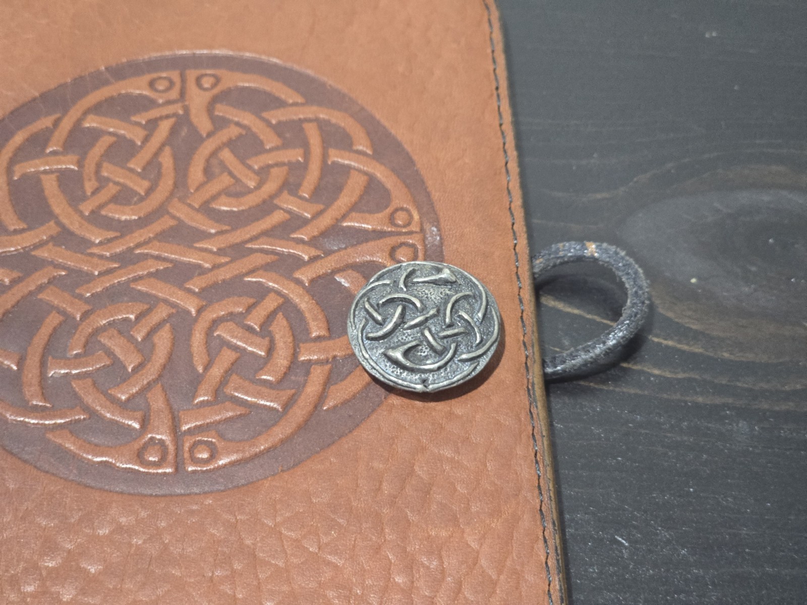 Oberon Leather Journal 5″ X 7″ Cover Celtic Motif Brown