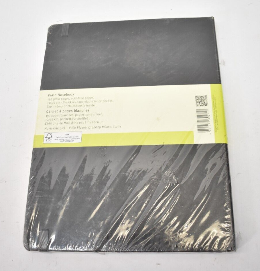 Moleskine Classic Collection Plain Notebook Hard Cover Black X-Large Genuine OEM