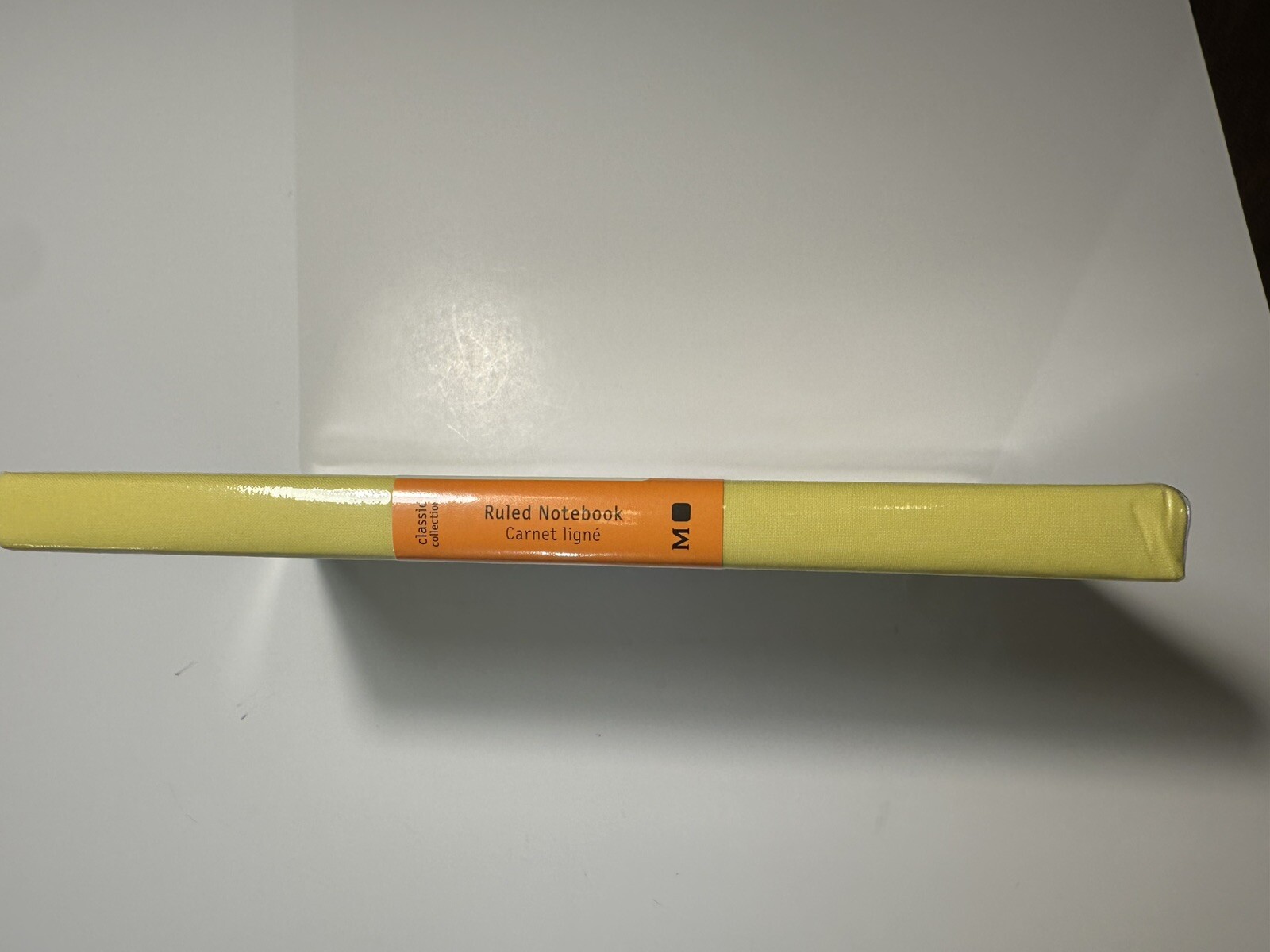 Moleskine YELLOW lined hardcover classic fabric notebook, 5 X 8.25 New Wrapped