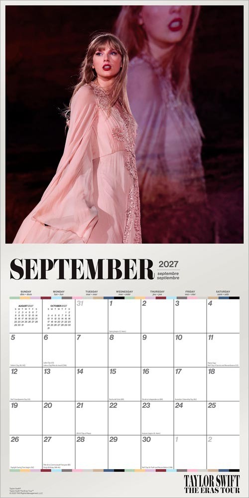 Taylor Swift OFFICIAL 2027 12×24″ (Hanging) Square Wall Calendar | Plastic-Free