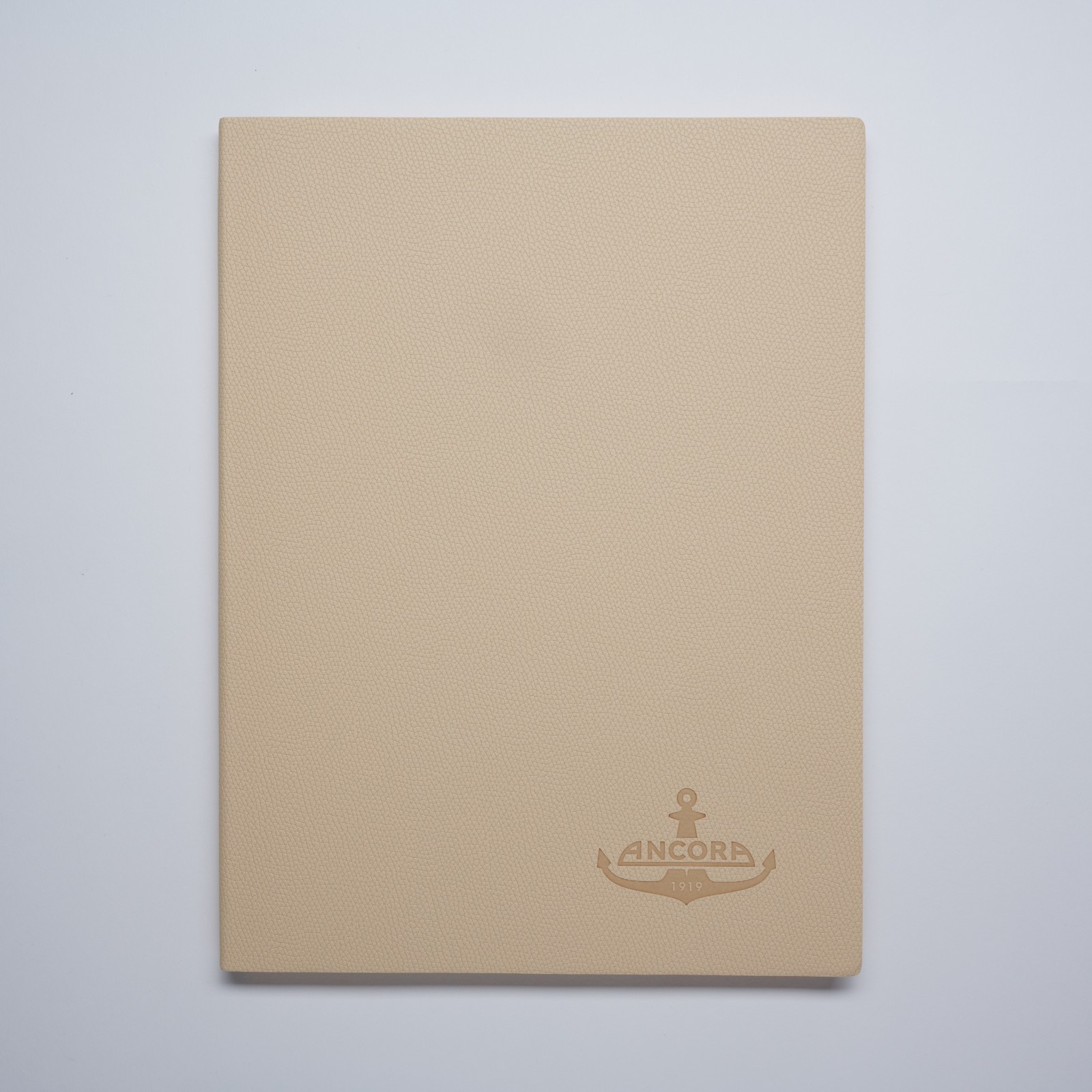 Ancora IVORY SAND colour Italian Luxury Leather set of 3 Notebooks ( A6, A5, A4)