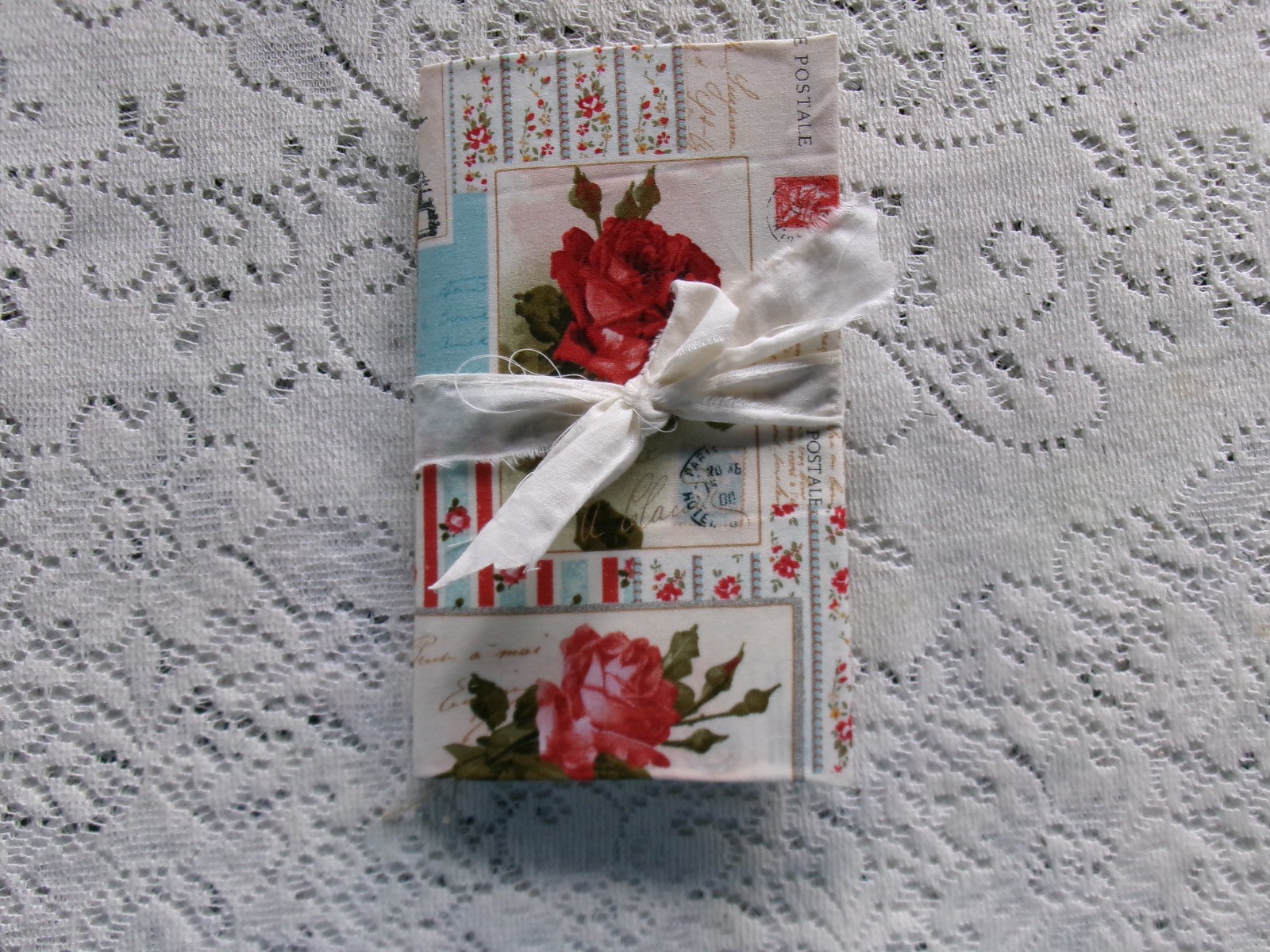 JUNK JOURNAL ROSES MOSTLY BLANK FOR YOU TO FINISH APPROX. 5″ X 8″