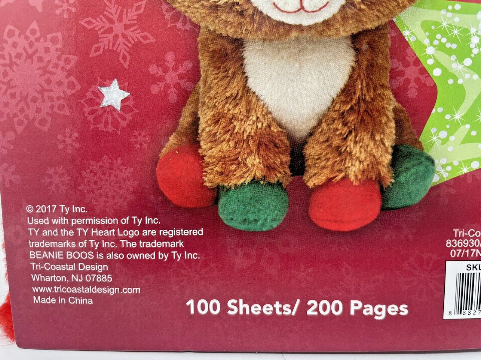 TY Beanie Boos “Alpine” Plush Journal with Pen 100 Sheets/200 Pages- 2017