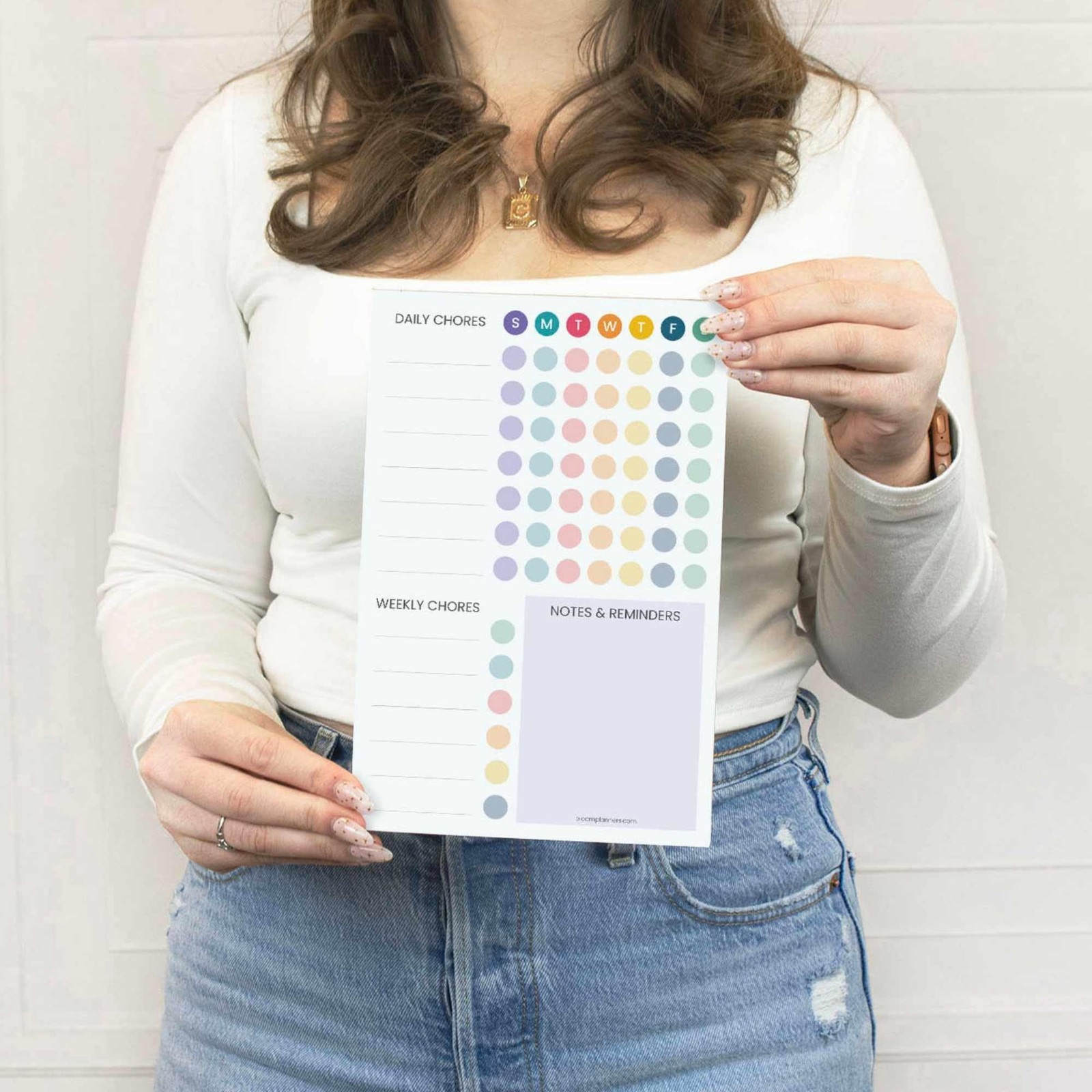 bloom daily planners Magnetic Chore Chart Planning Pad – 6 x 9 inches, Bright