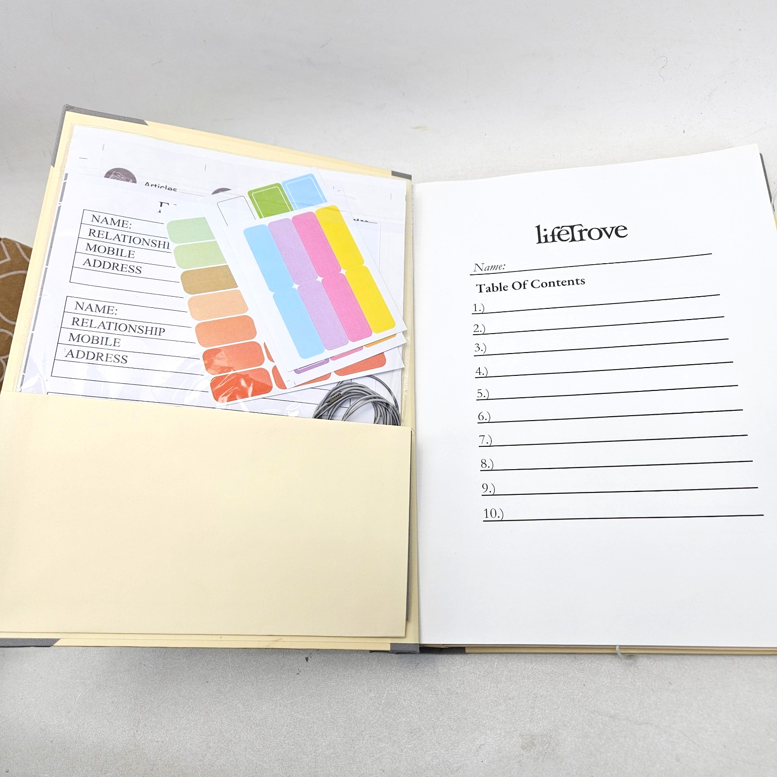 The Life Trove Document Organizer Binder for Important Documents – Yellow