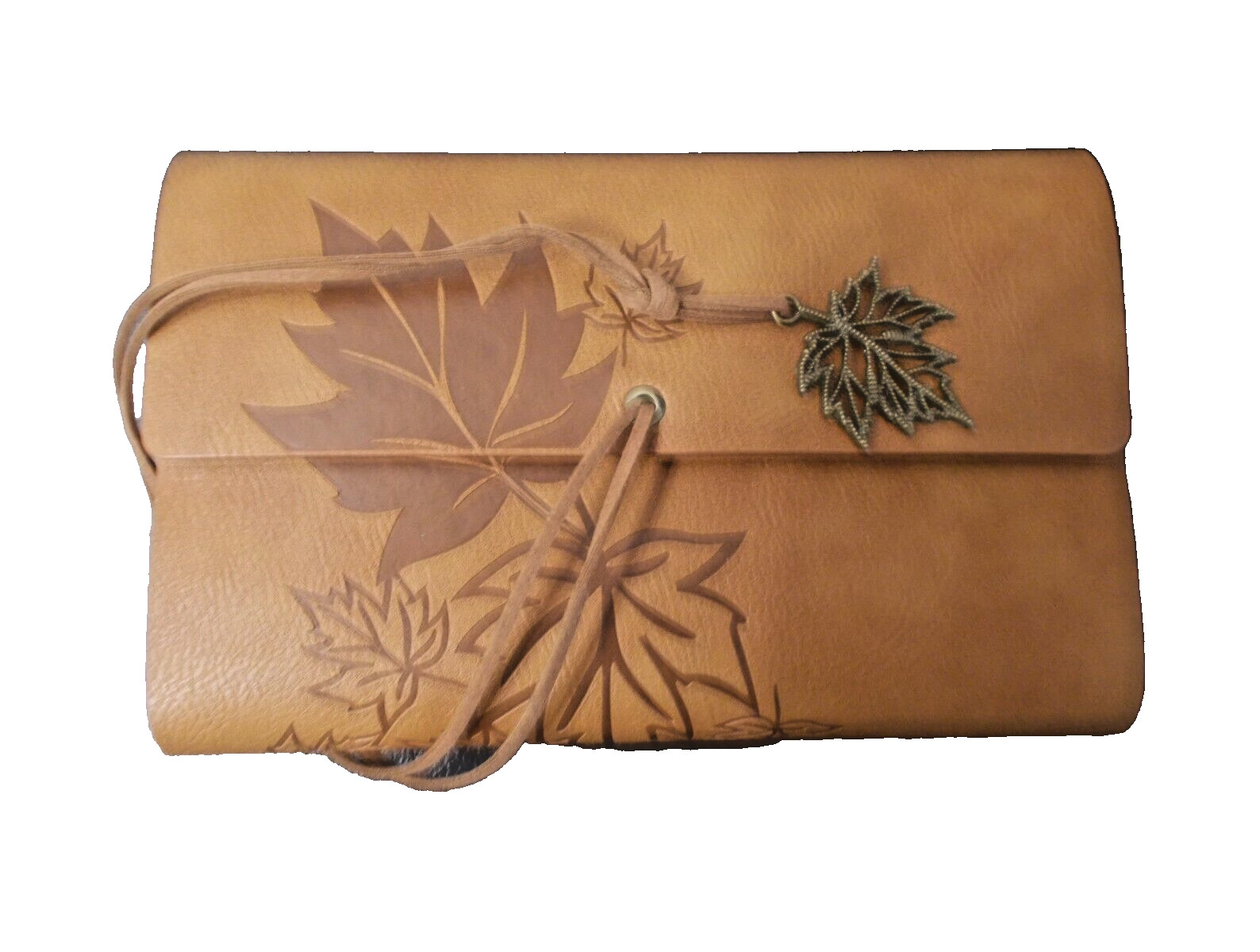 Journal Notebook 160 Pages & Refillable Faux Leather Stamped Maple Leaf 7x4x1 in