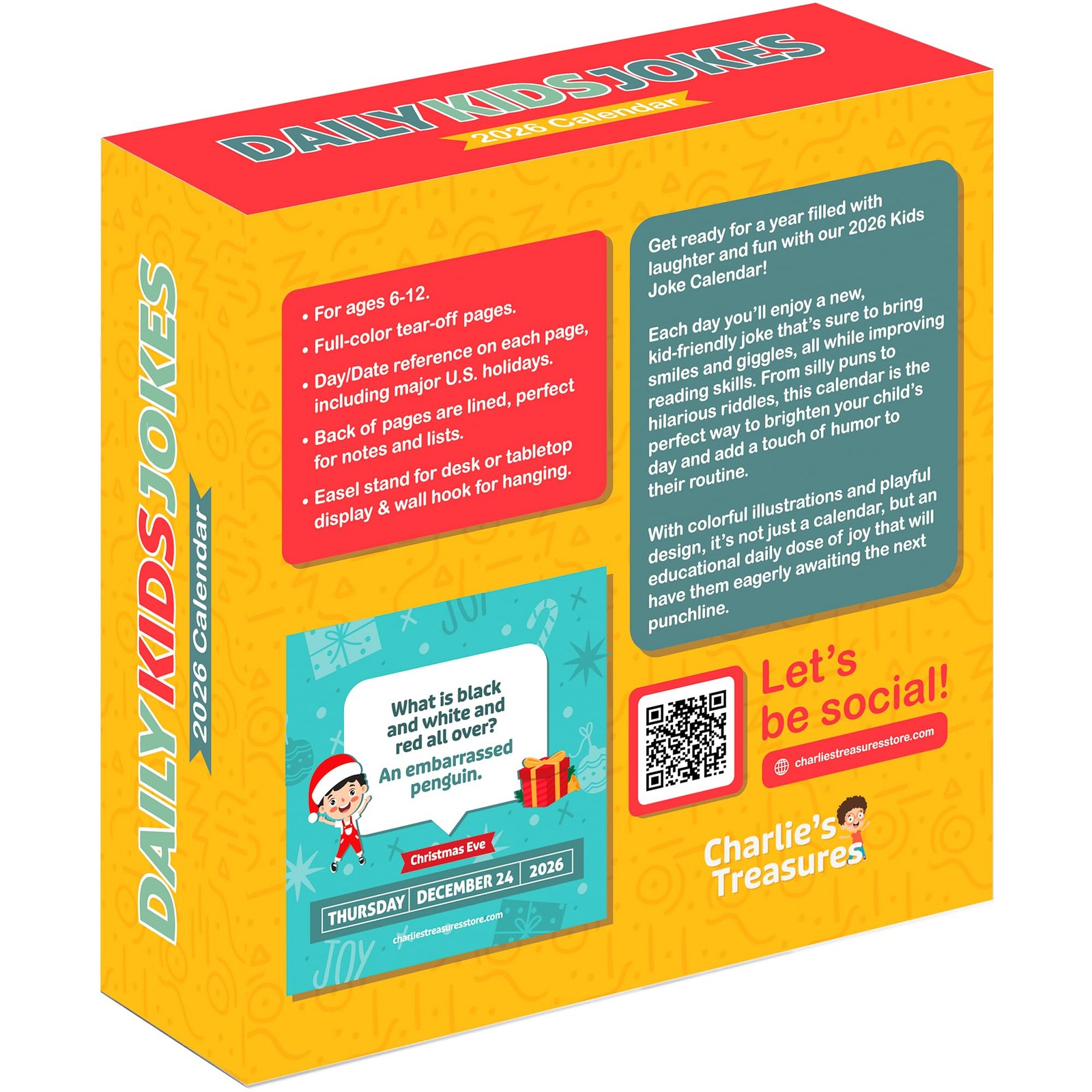 2026 Daily Kids Joke Calendar | Fun Lunchbox Notes For Kids, 2026