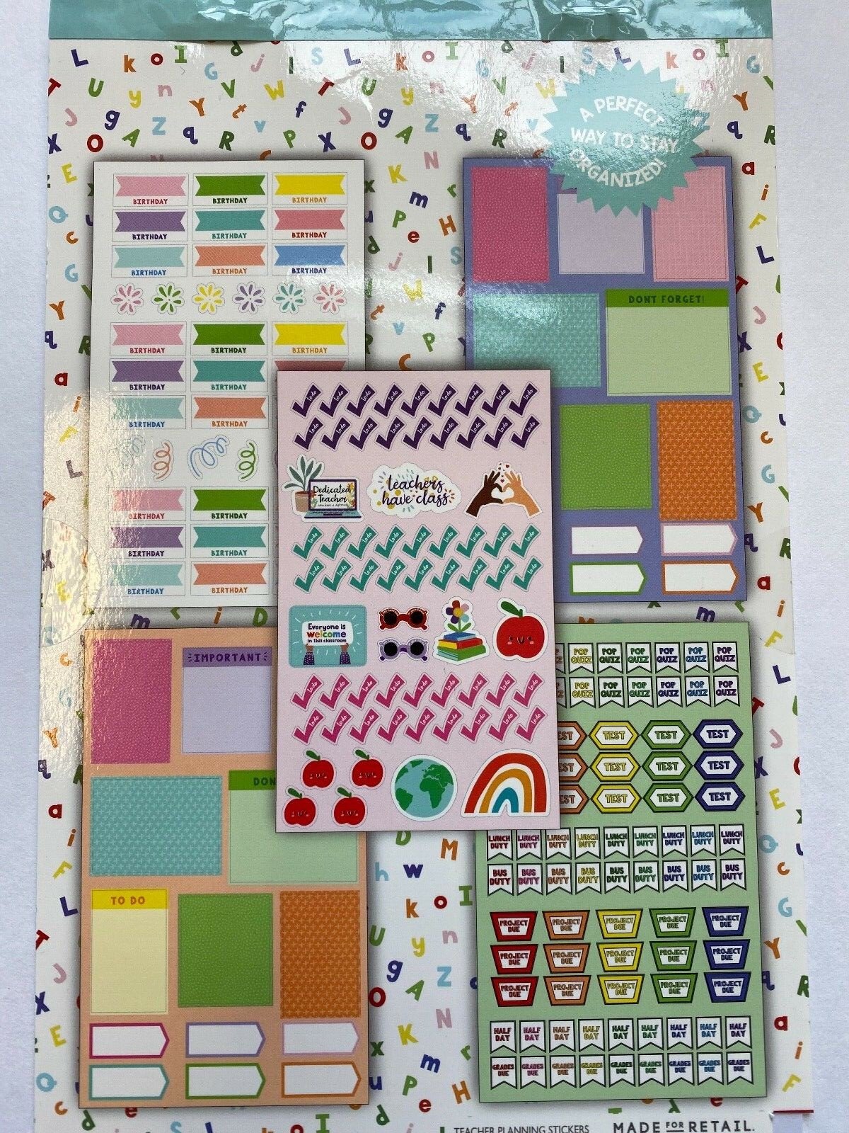 1 pack of 200 teacher planner stickers