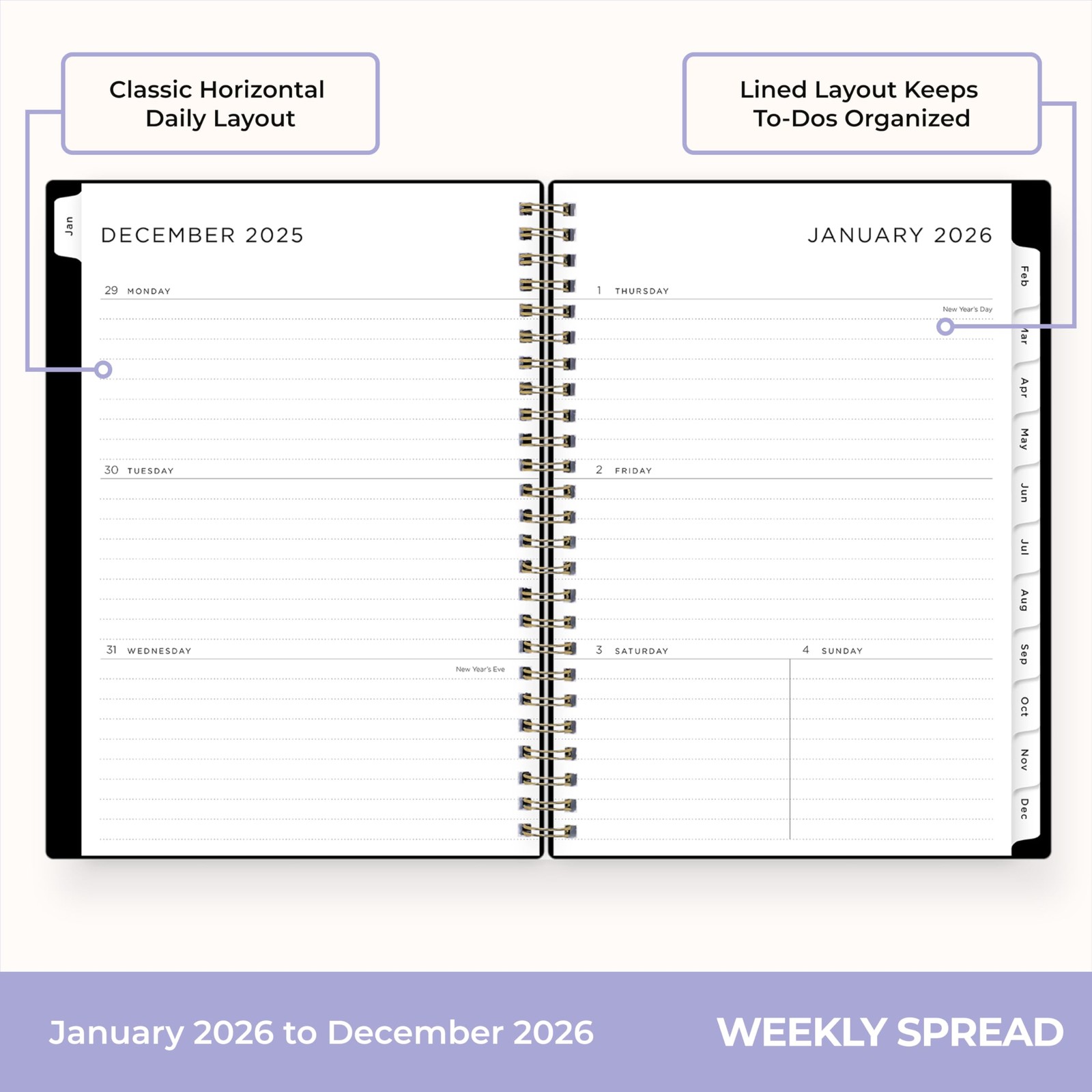 Ashley G 2026 Weekly and Monthly Planner Calendar, January 2026 – December 20…