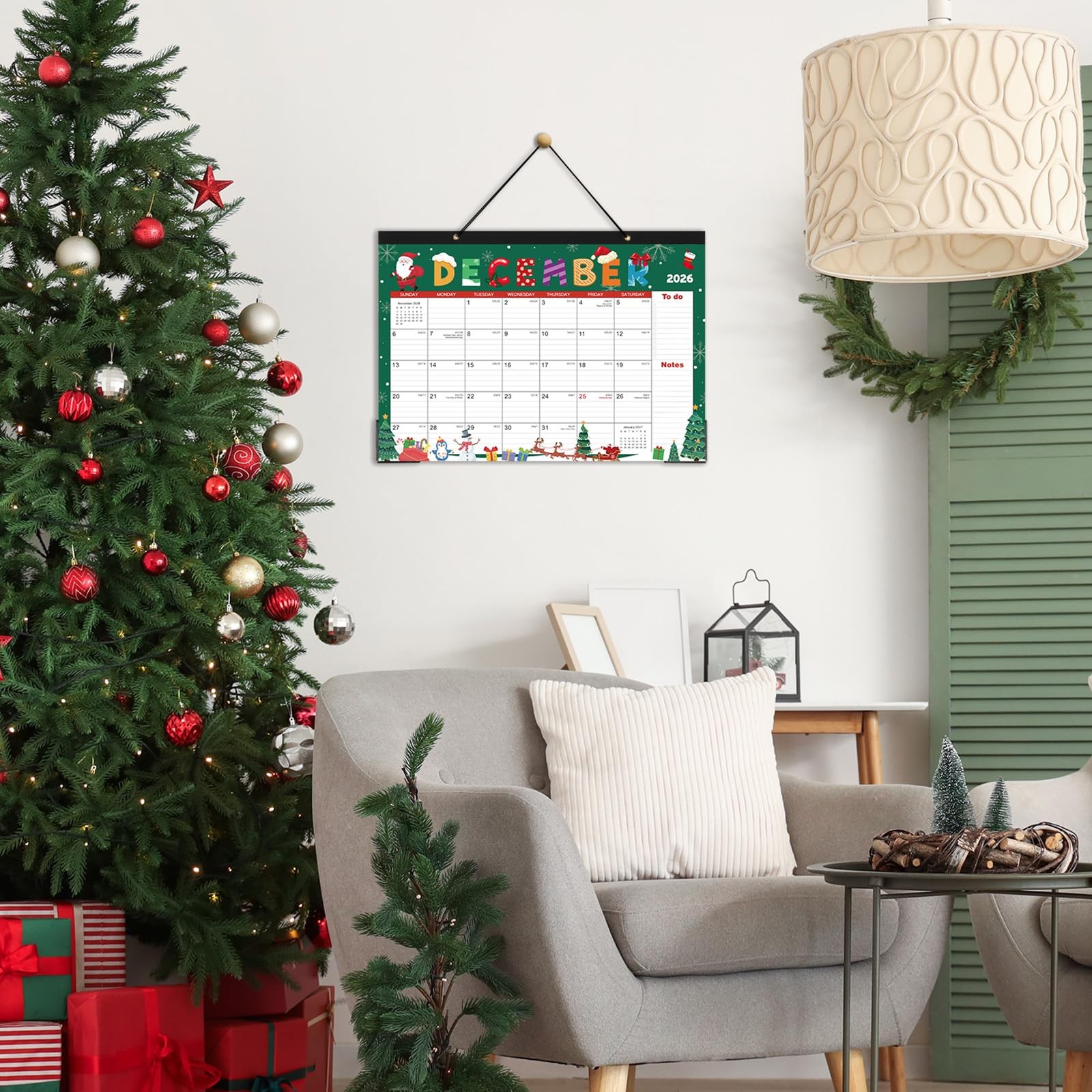 2026 Desk Calendar – Jan 2026 – Dec 2026, 2026 Calendar, 17″ x 12″, x 12″