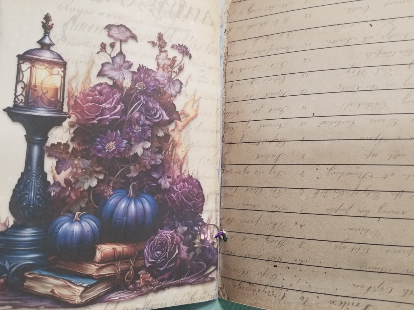 Junk Journal Booklet “NATURAL MAJICK” HANDMADE Cards, Pockets Ephemera Halloween