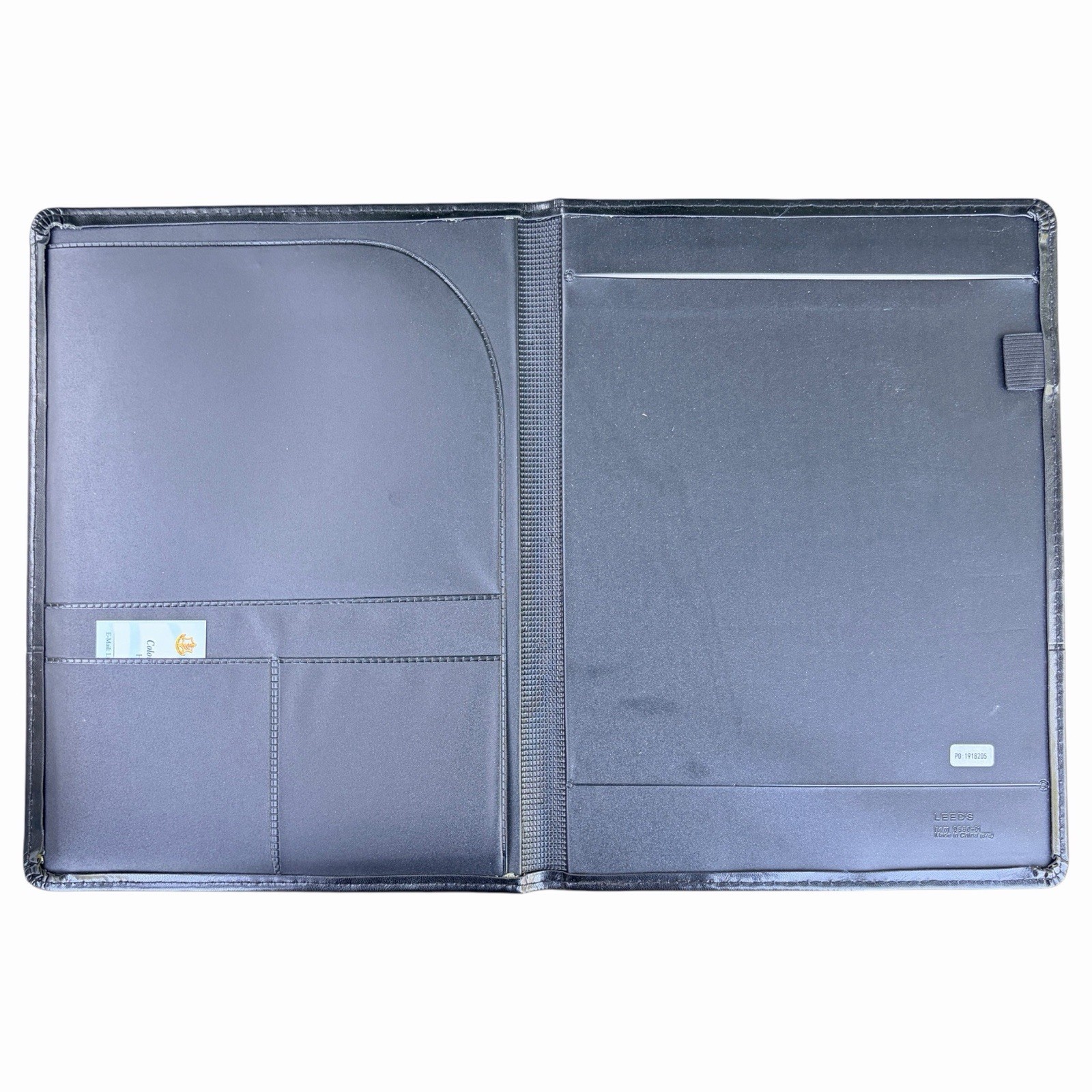 Leeds Black Portfolio Folder Organizer Planner Notepad 8.5×11″ Legal Pad Folio