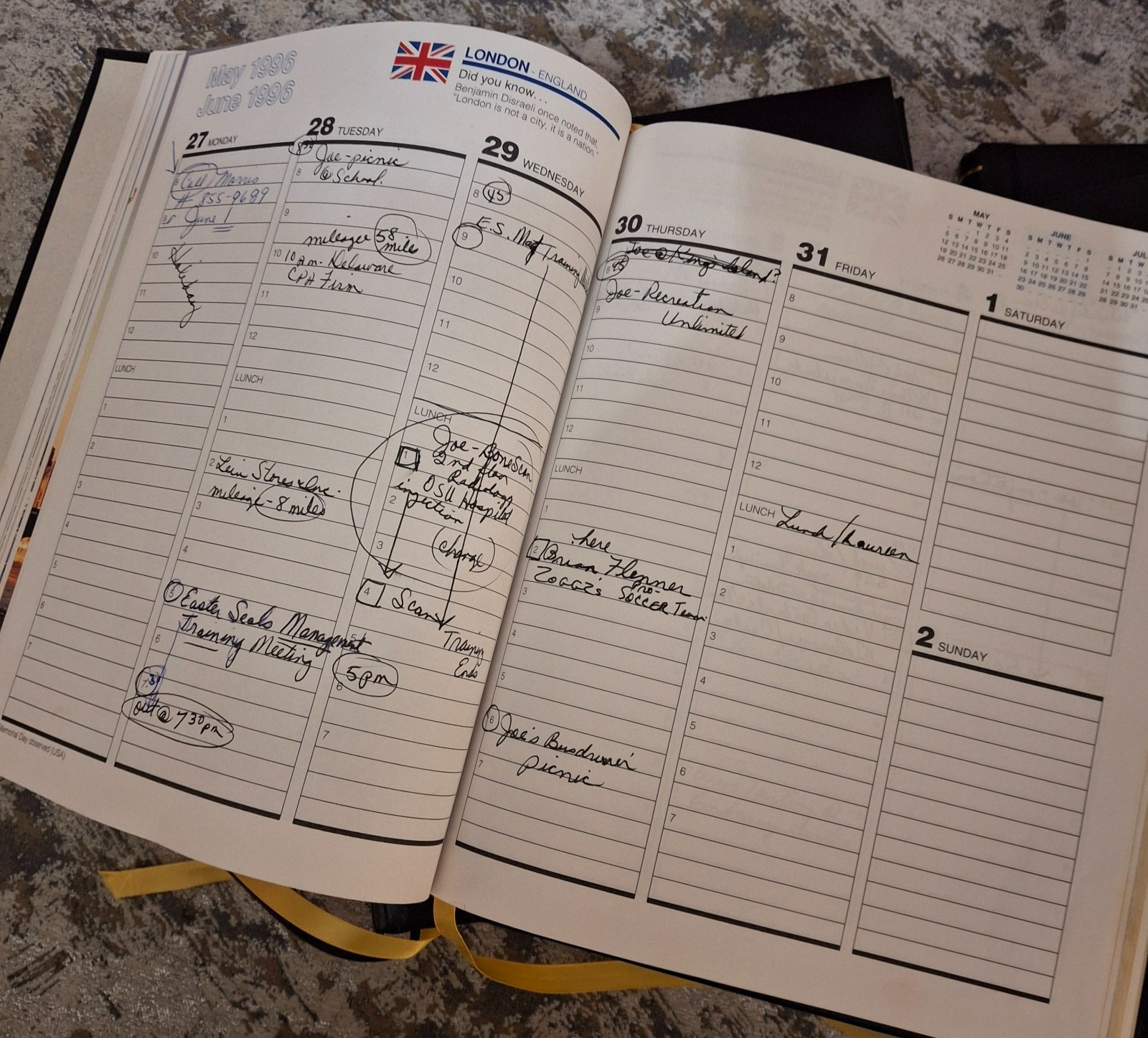 Vintage American Express Appointment Books Lot of 5 Black Planner 1992-93 1996