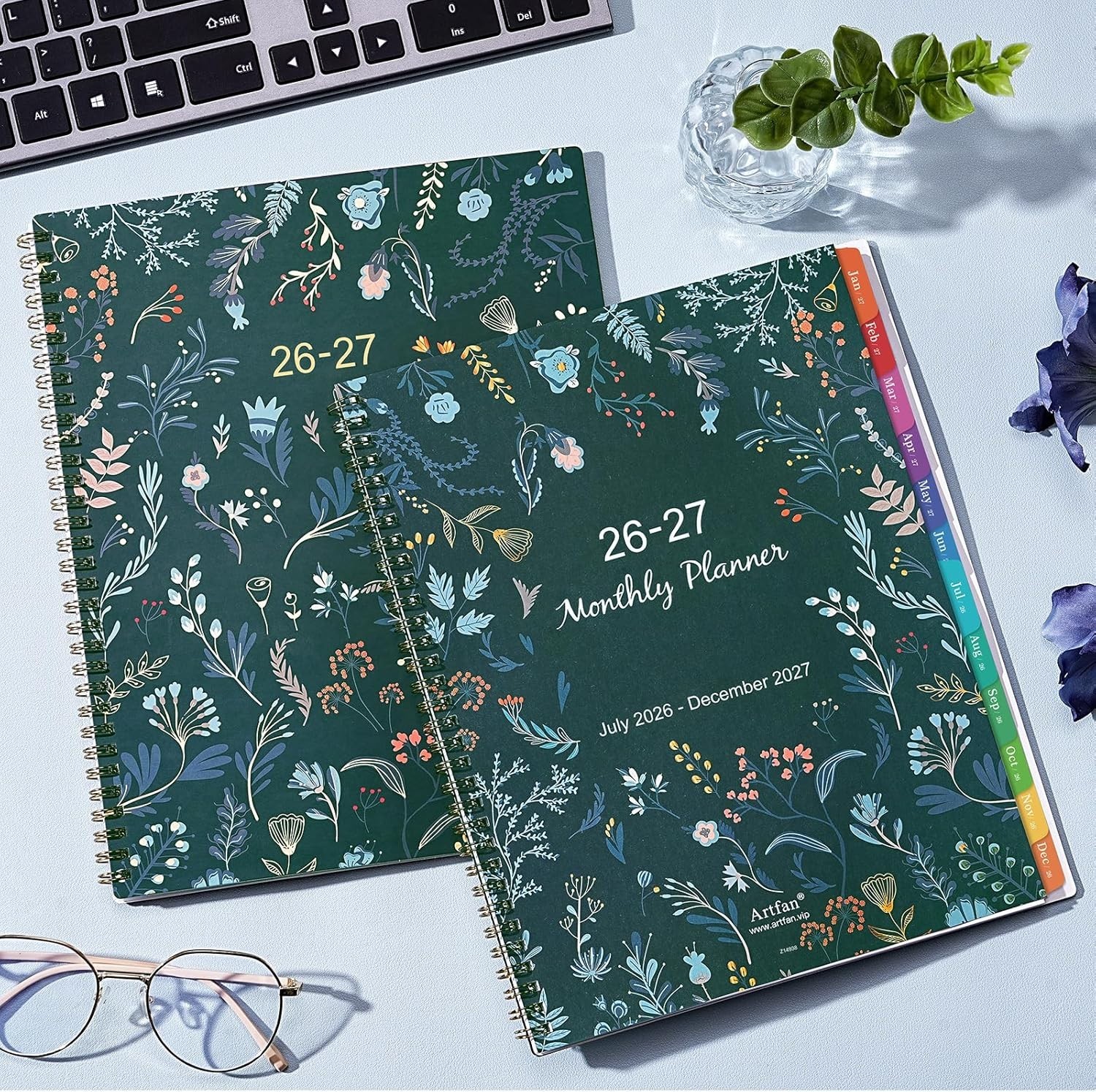 Luxurious 2026-2027 Monthly Organizer – 9×11 with Flexible Cover and Pocket