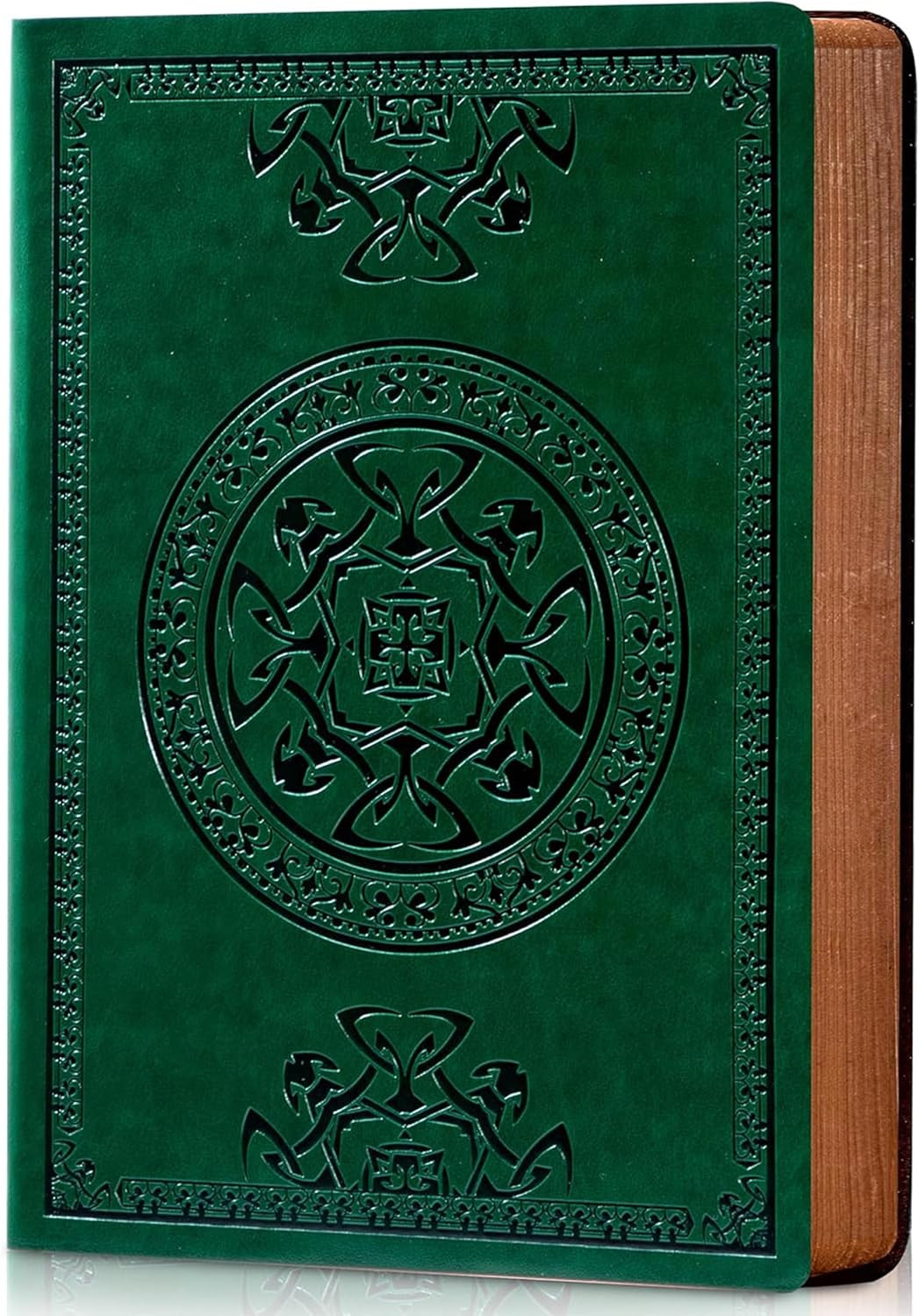 Vintage Leather Lined Journal for Men – Soft Cover, Lay Flat, 5.7″x8.3″