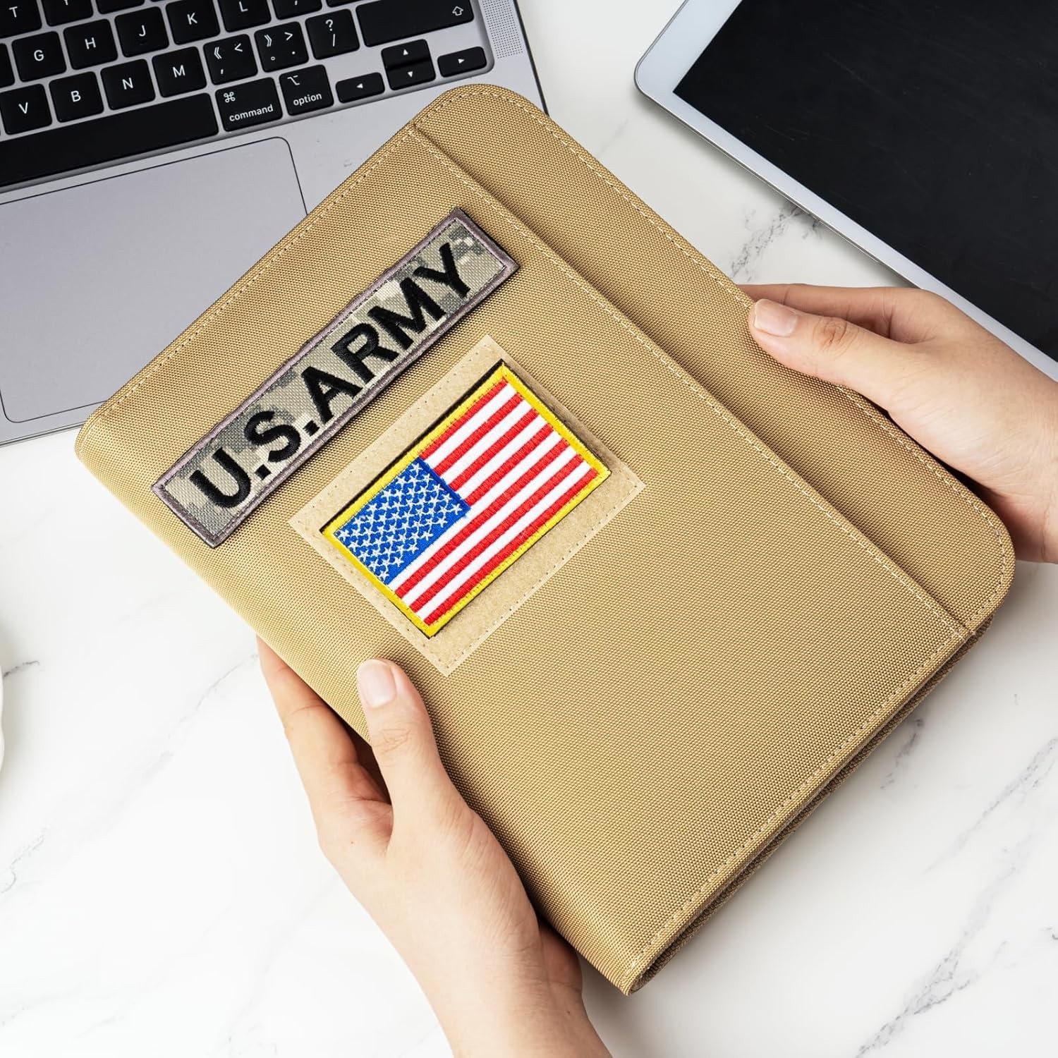 Tactical Padfolio Ring Binder with Zippered, Refillable Planner Binder Tactical