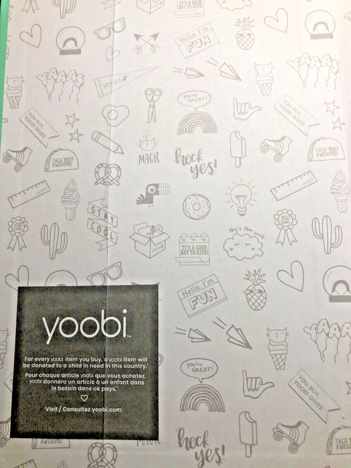 Yoobi Floating Confetti Glitter Lined Cover Journal Notebook 120 College-Ruled