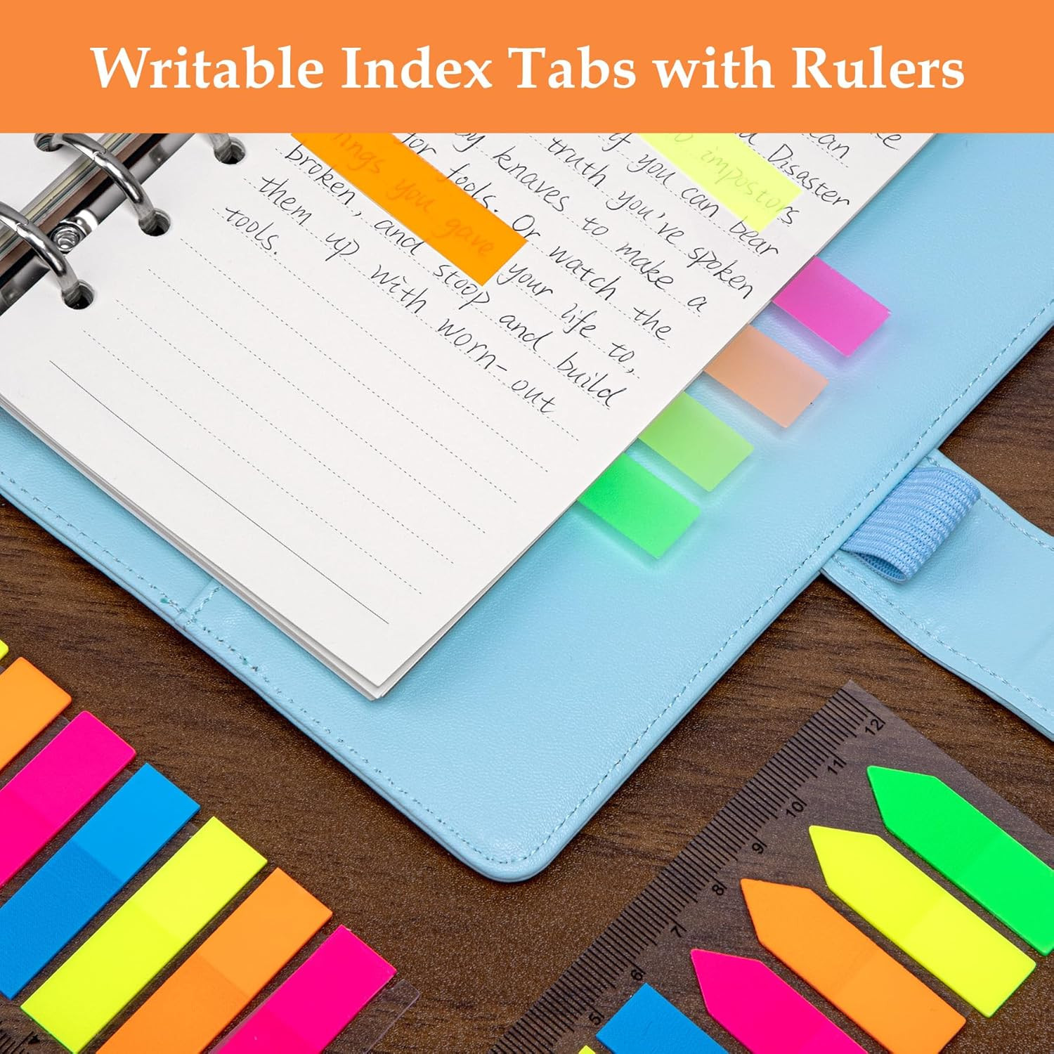 A6 Planner Inserts with 135 Lined Sheets, Pockets, Dividers & Sticky Tabs