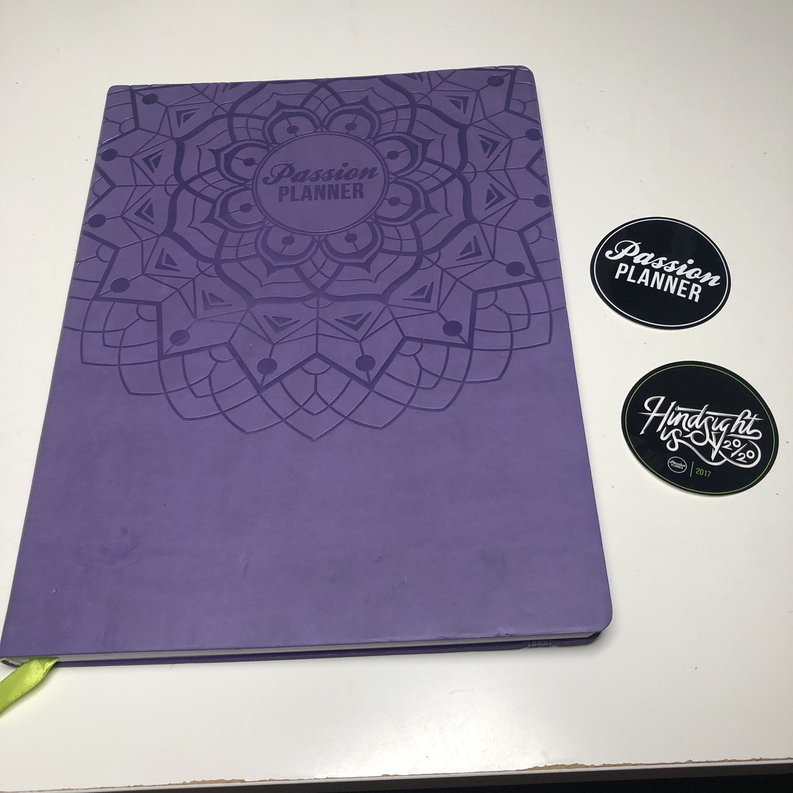 Passion Planner RARE Purple Large Weekly Undated 2017-2018 Monday Start Stickers