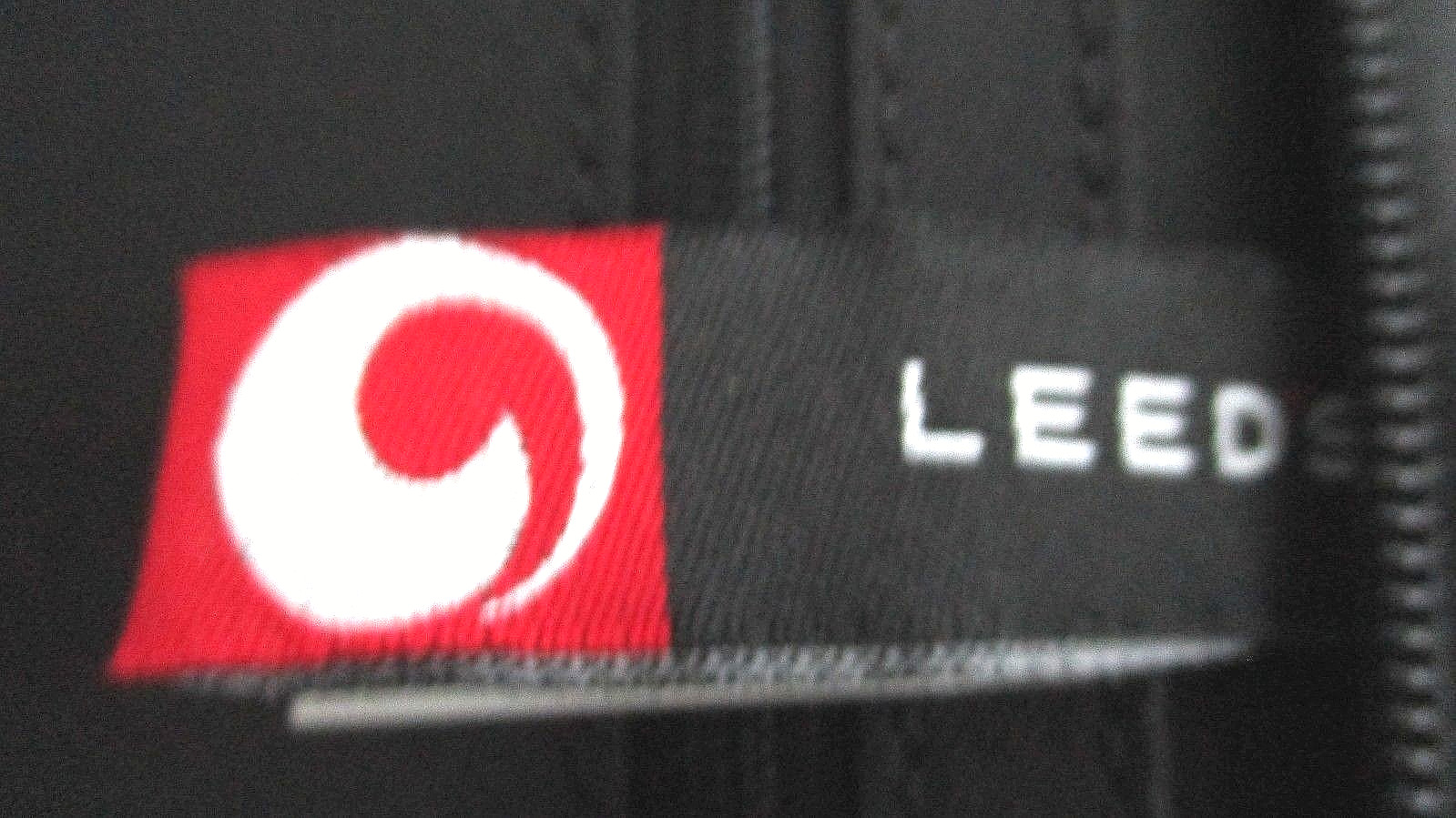 NEW BOX Black LEEDS Genuine Leather ZIP-AROUND WALLET ORGANIZER Logo Embossed