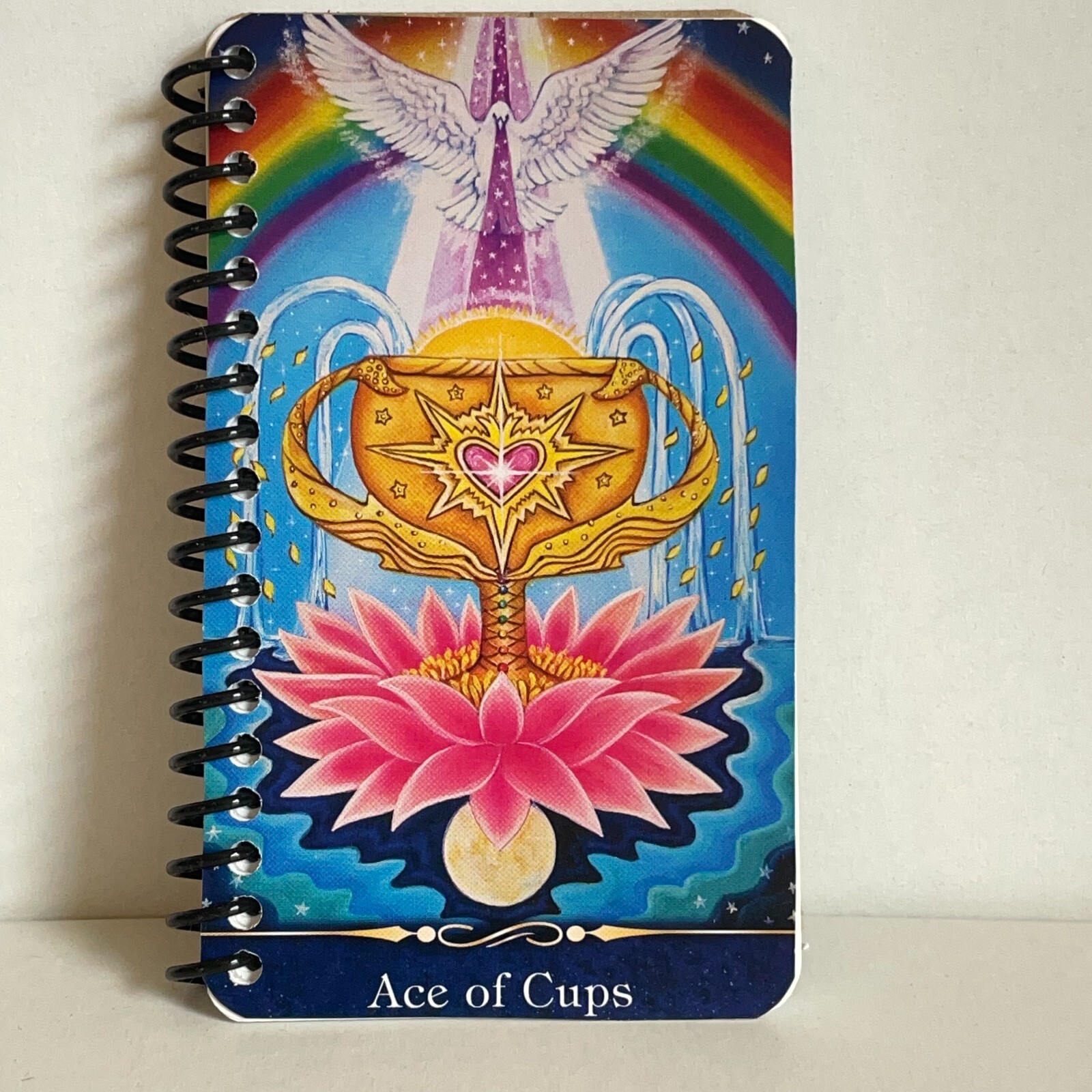 Pocket Size Tarot Sketchbook Junk Journal Notebook 30 Pages Ace of Cups Handmade