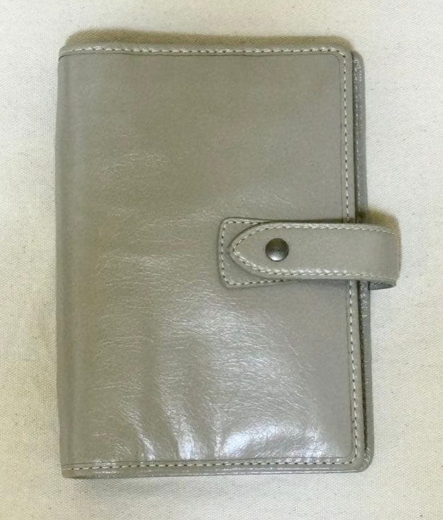 Filofax Malden Organiser Planner Diary Book Stone Bible Size Leather from Japan