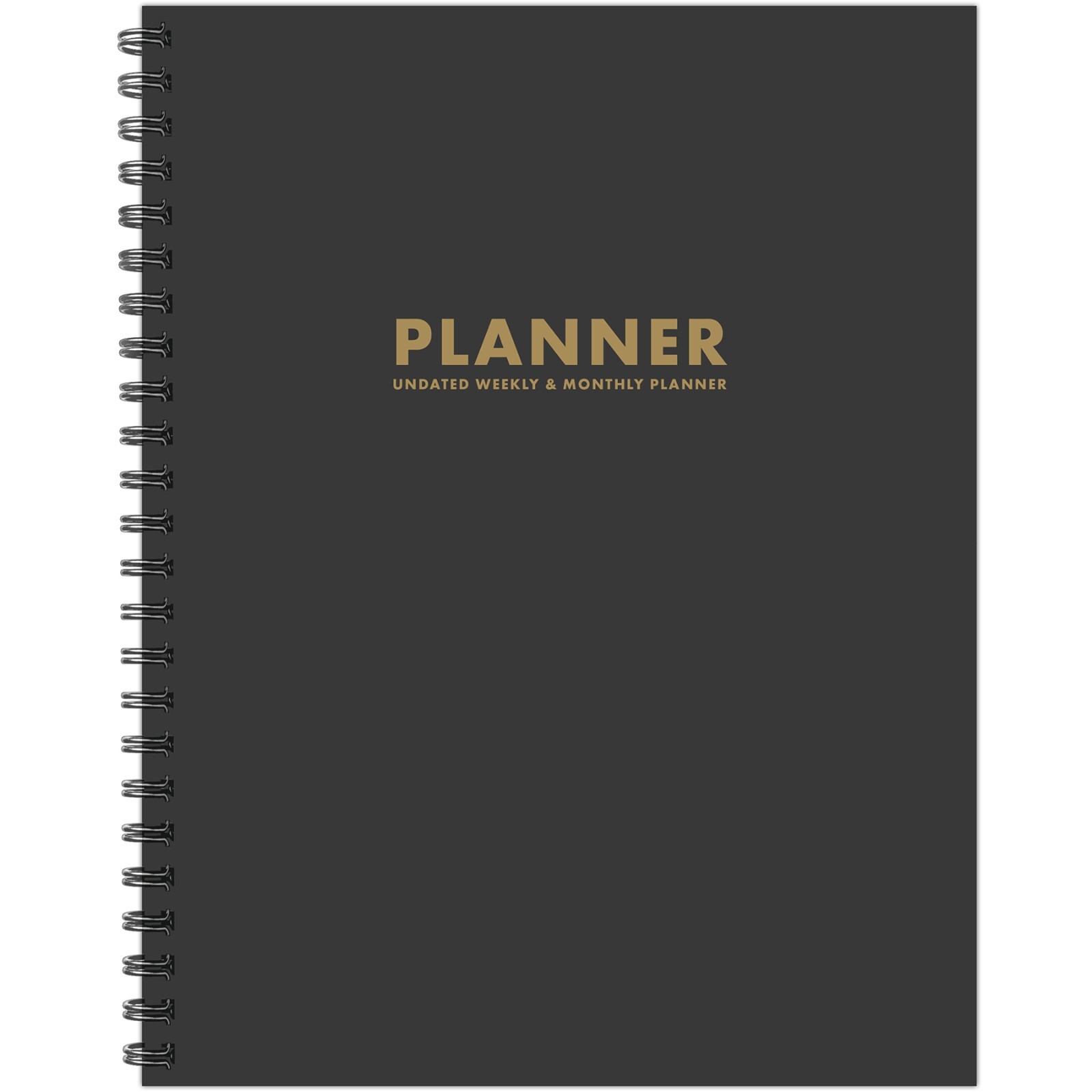 UNDATED Charcoal Gray 8.5″ x 11″ Softcover Planner