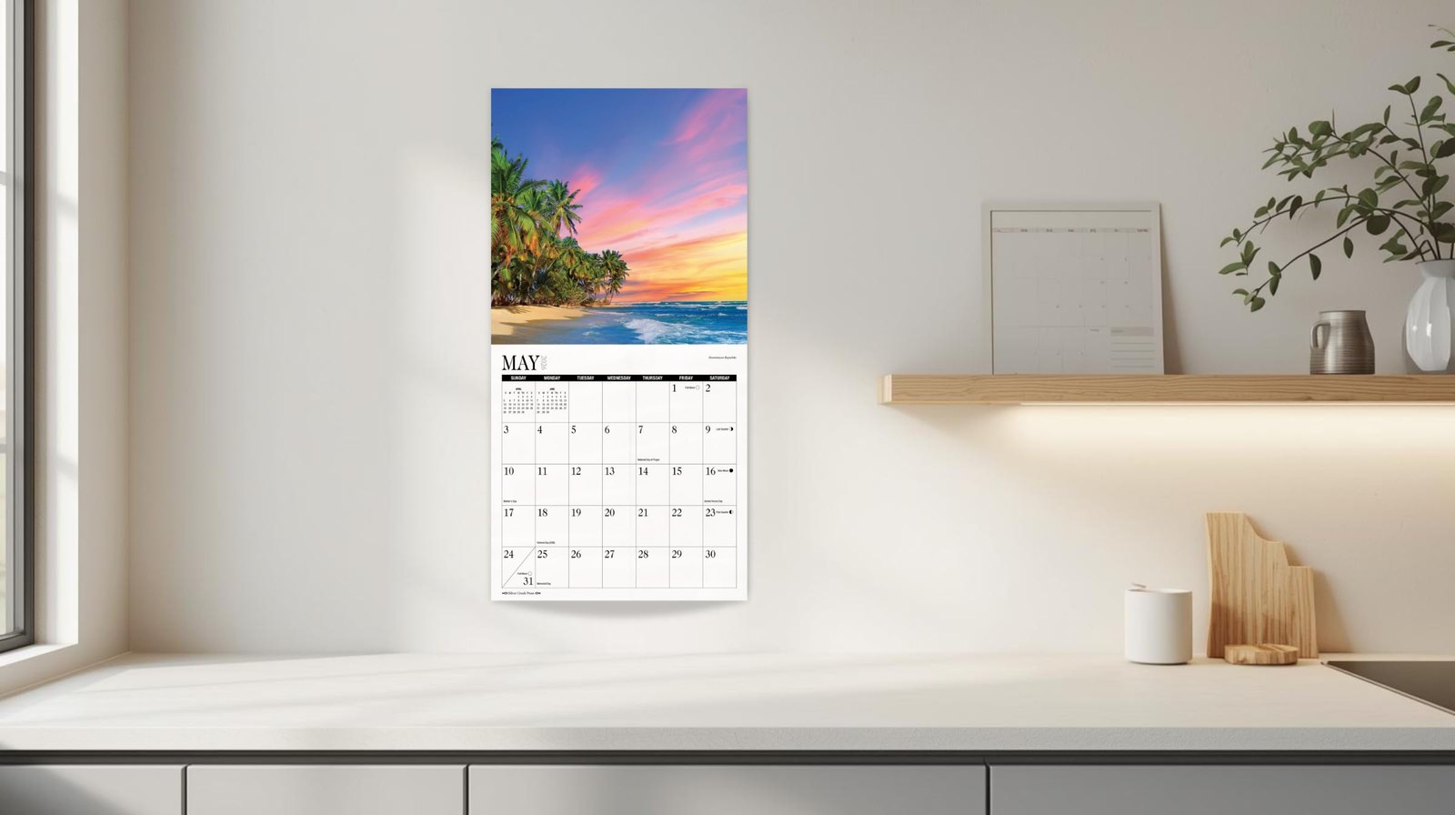 2026 Beaches Calendar | 12″ x | Wall 2026