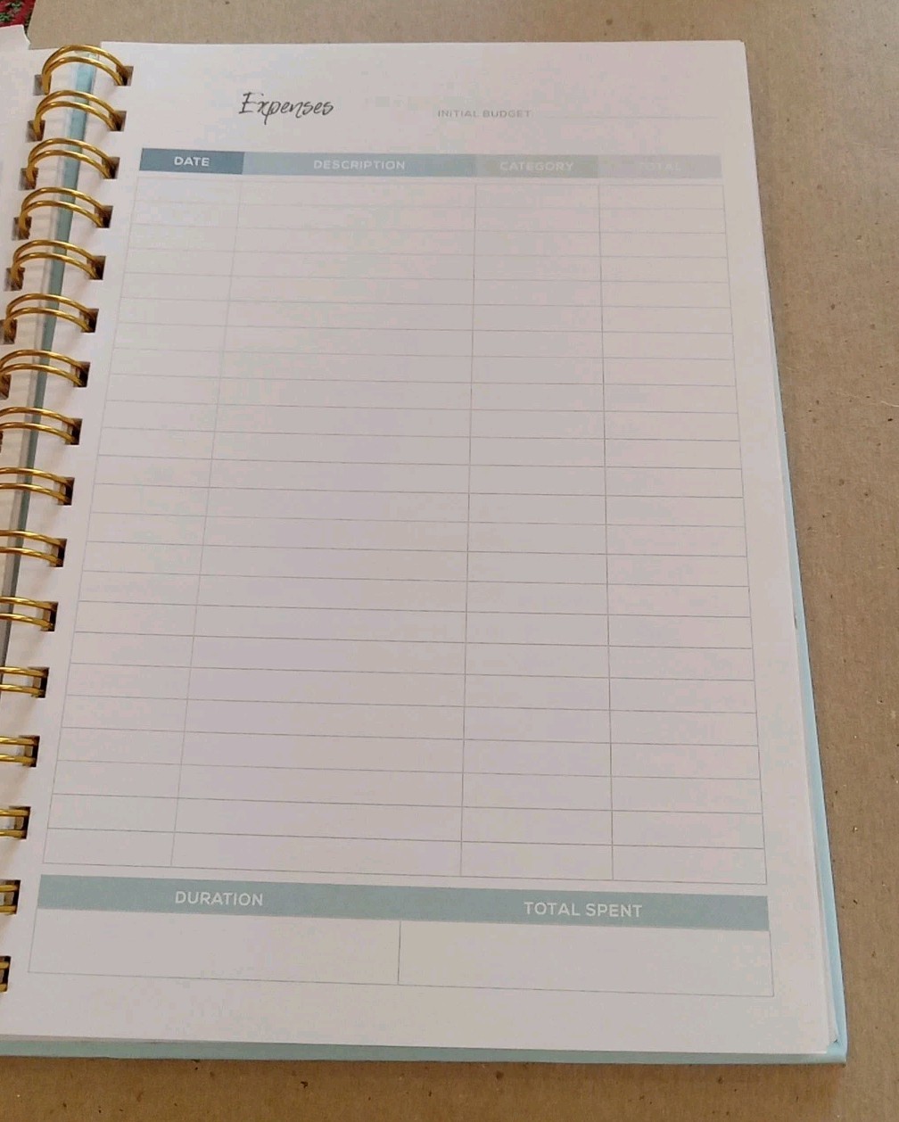 Wander Always Travel Journal, Pale Blue Metal Ring, The Lamare 6.5″ x 8.5 x .5″