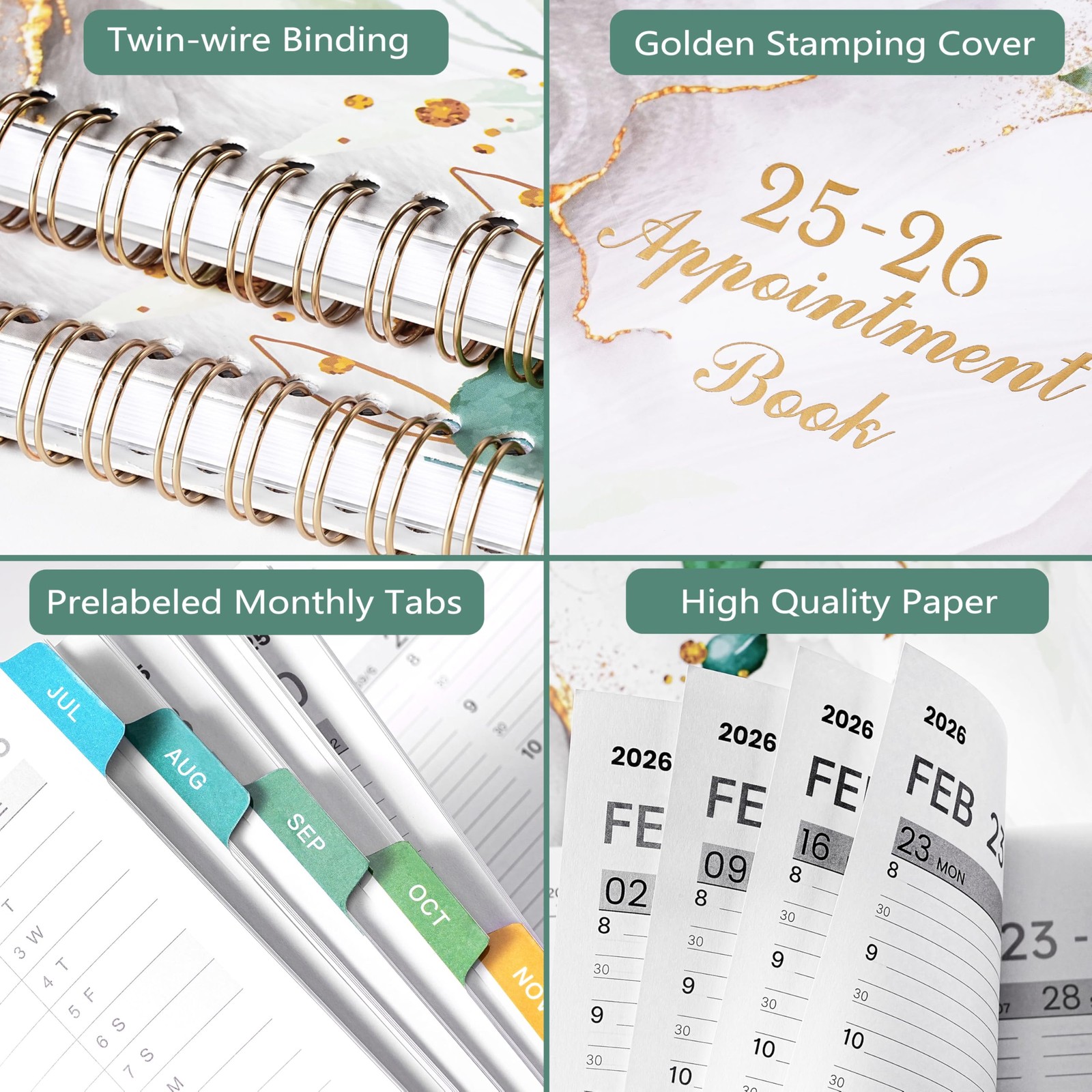 Appointment Book 2025-2026 – Daily Planner 2025-2026, 8.5” X 11”, Weekly Appoi