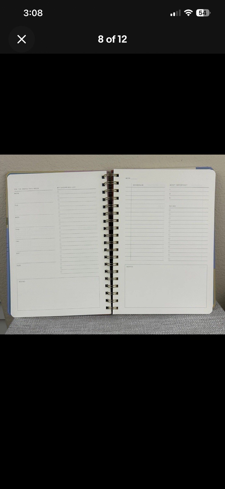 Papier Productivity Planner Spiral Bound Undated Hardcover 7″x10″ 12 Weeks 1unit