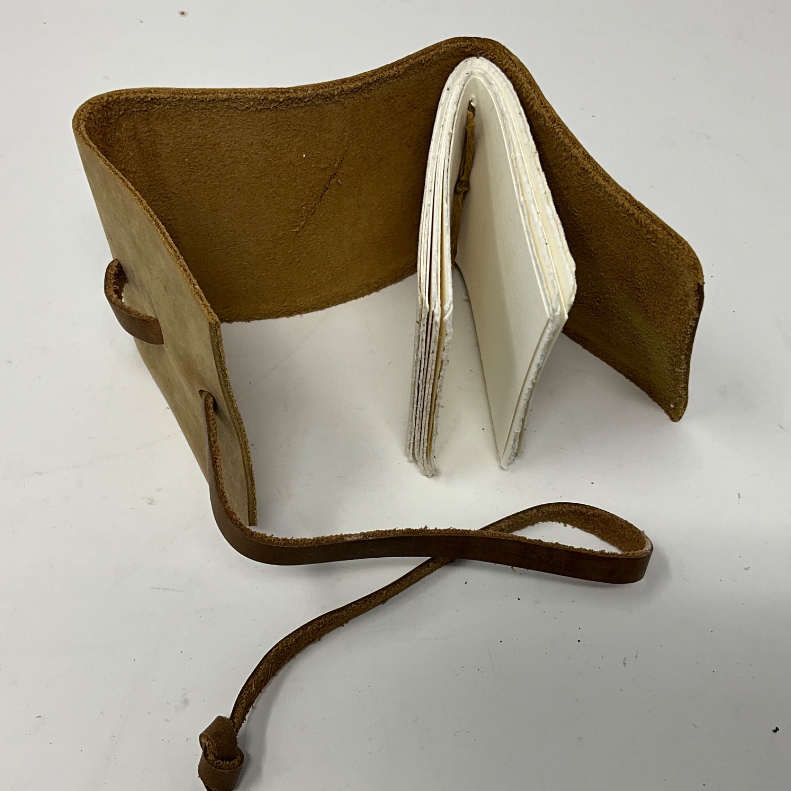 Handmade Leather Bound Mini Journal Notebook