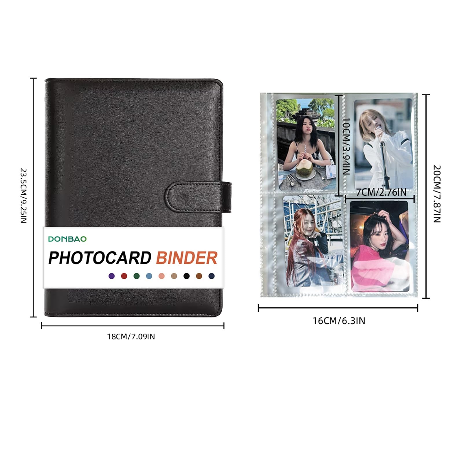 A5 Kpop Photocard 14 inches x 9 x [height not specified], Black