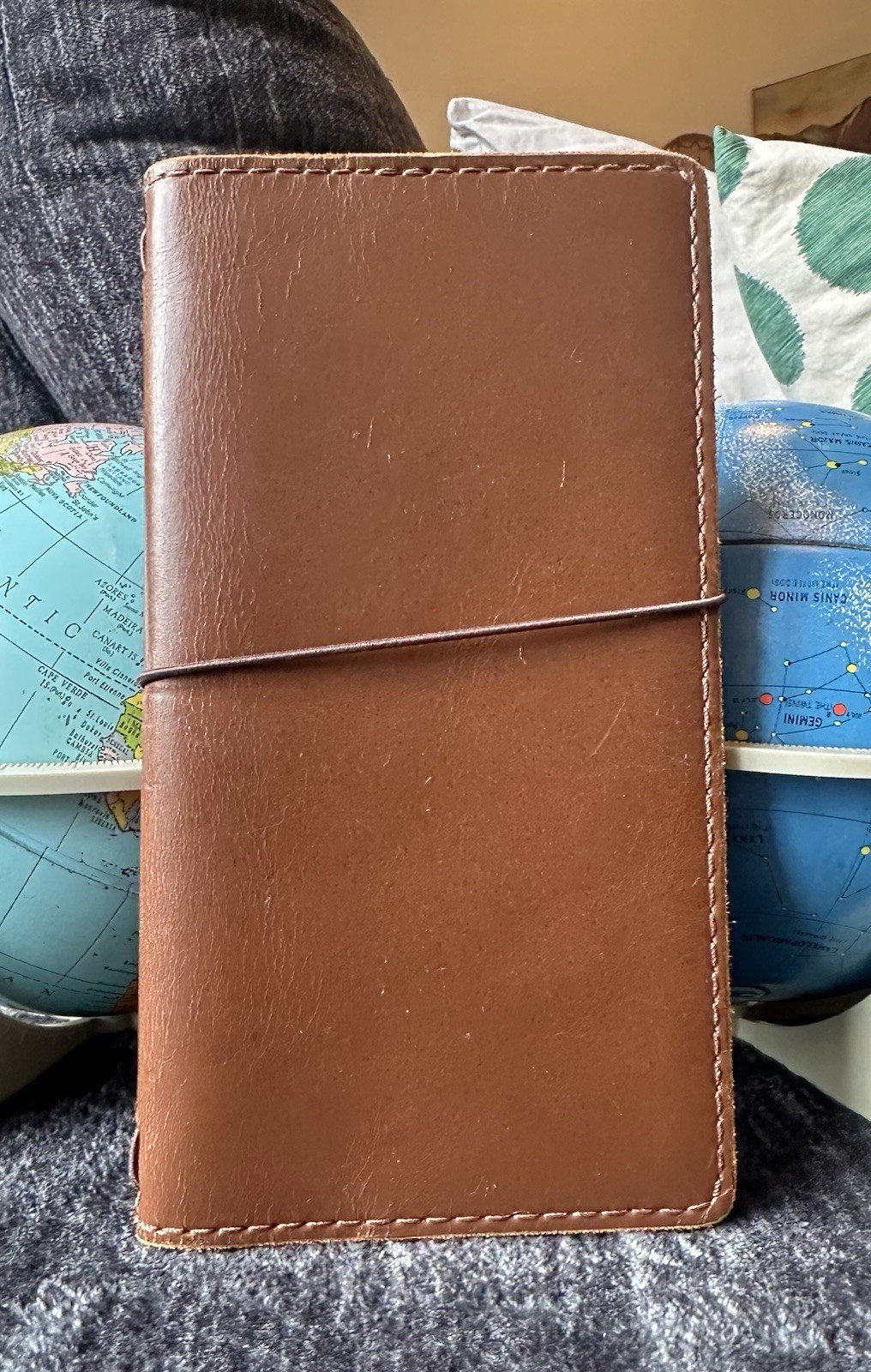 CHIC SPARROW B6 Slim Leather Cascade Folio Traveler Notebook Brown *READ*